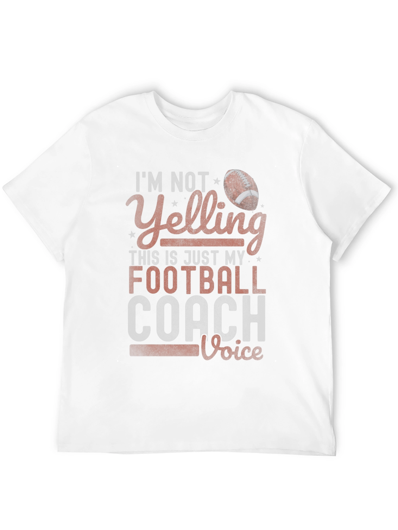 Football Coach Voice T-Shirt - Funny Sports Tee
