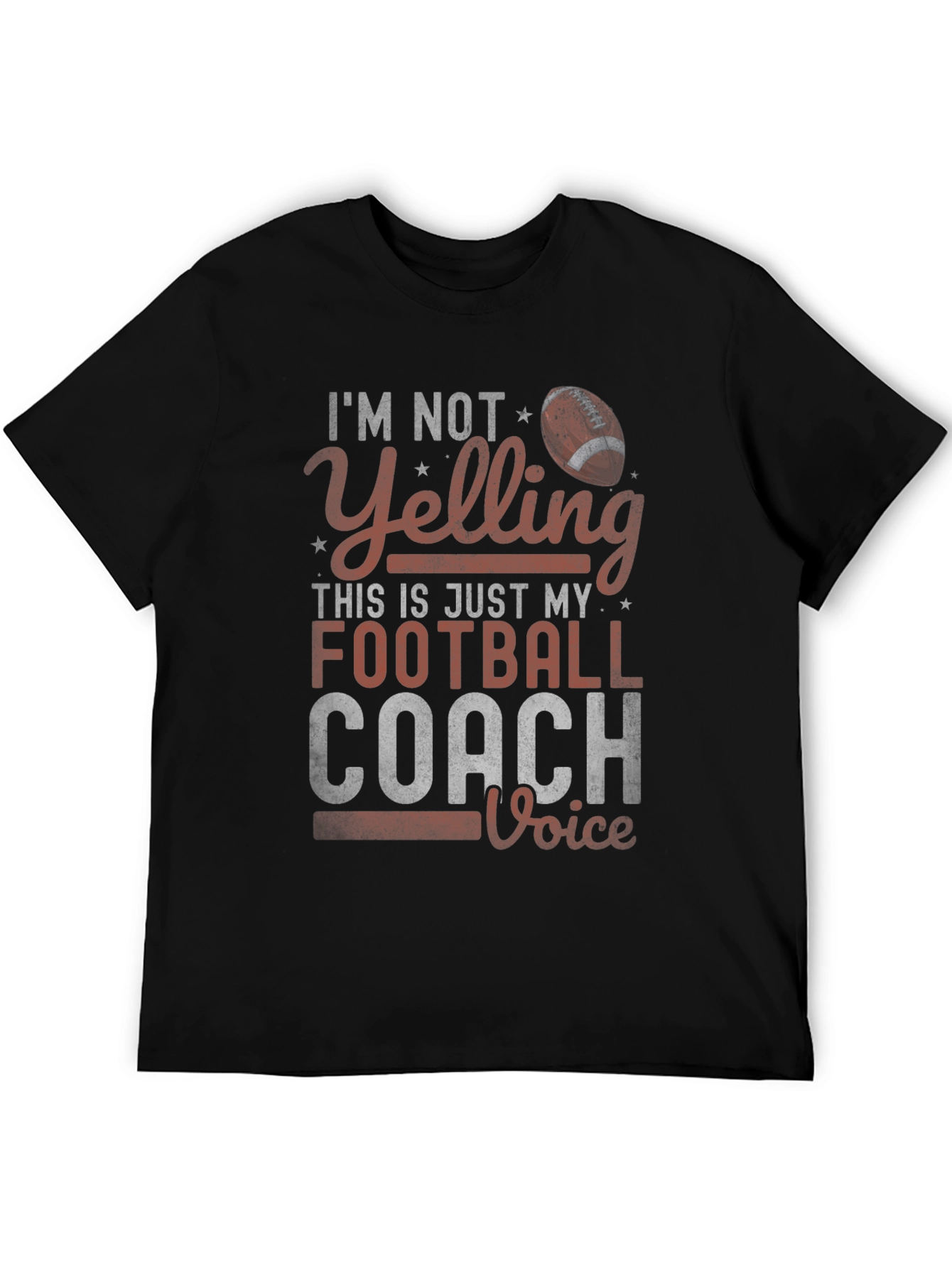 Football Coach Voice T-Shirt - Funny Sports Tee