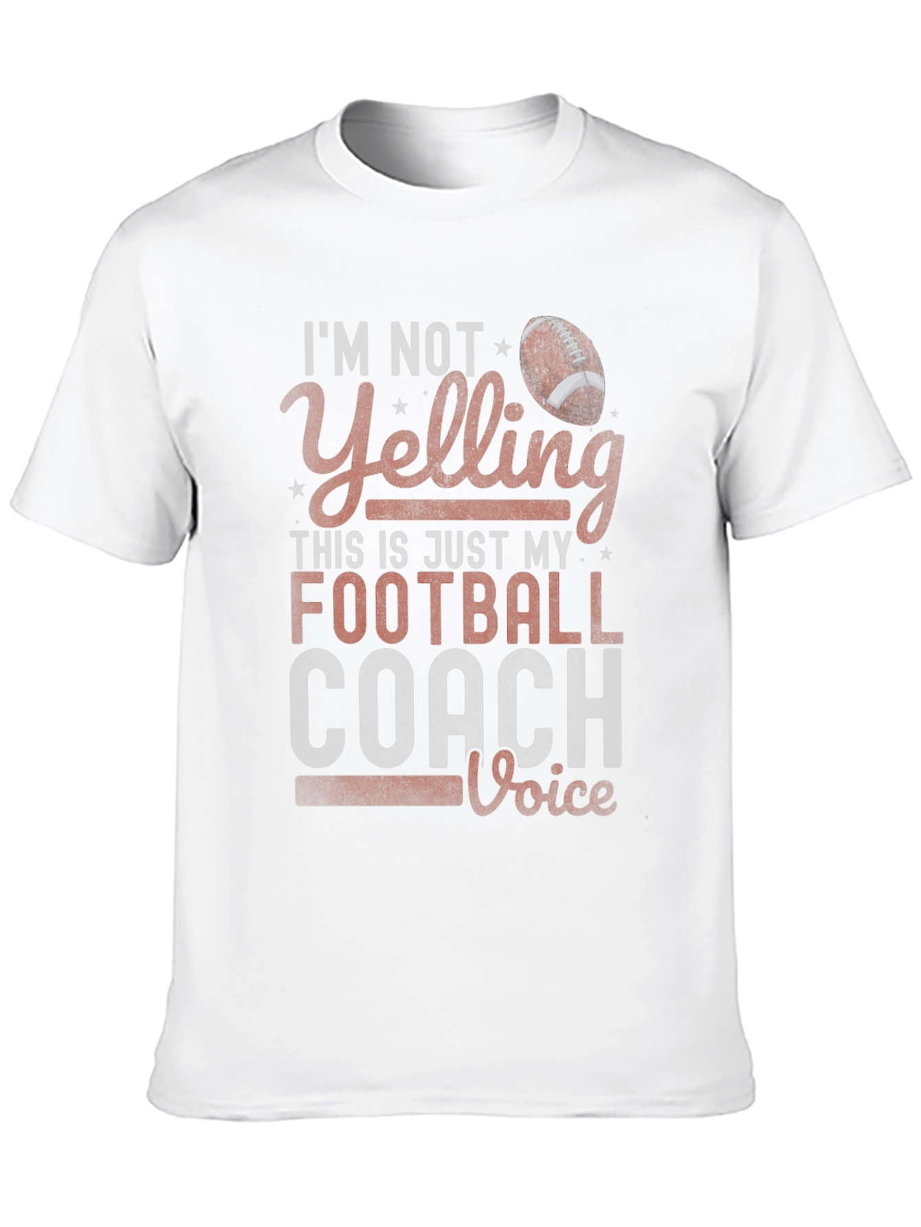 Football Coach Voice T-Shirt - Funny Sports Tee