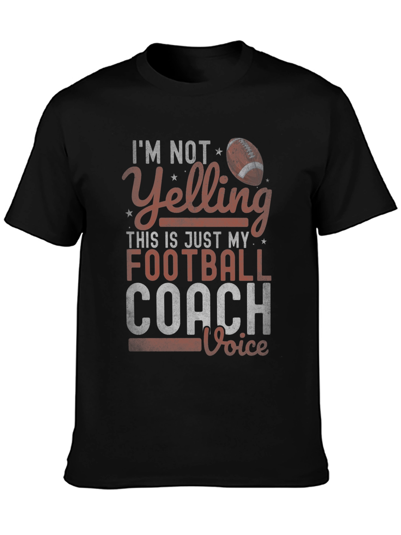 Football Coach Voice T-Shirt - Funny Sports Tee