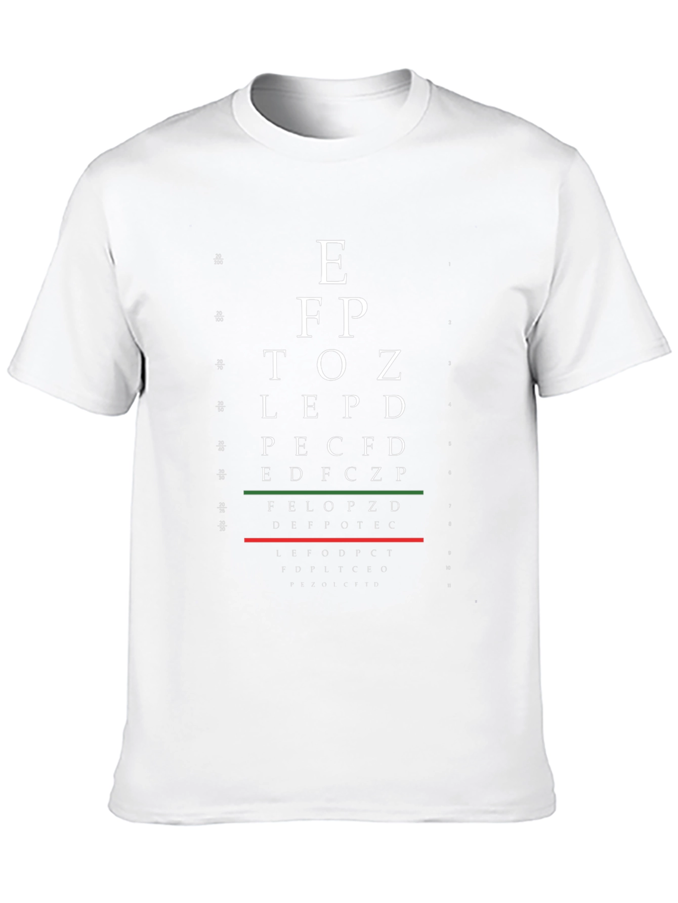 Eye Test Chart T-Shirt - Vision Exam Graphic Tee