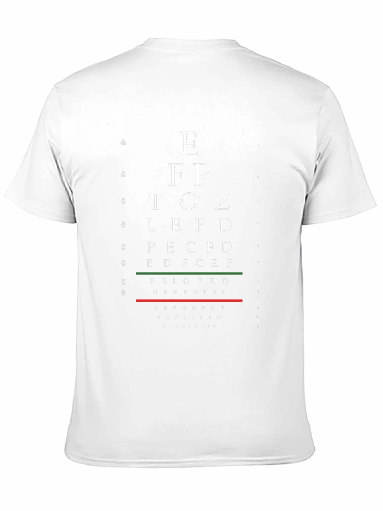 Eye Test Chart T-Shirt - Vision Exam Graphic Tee