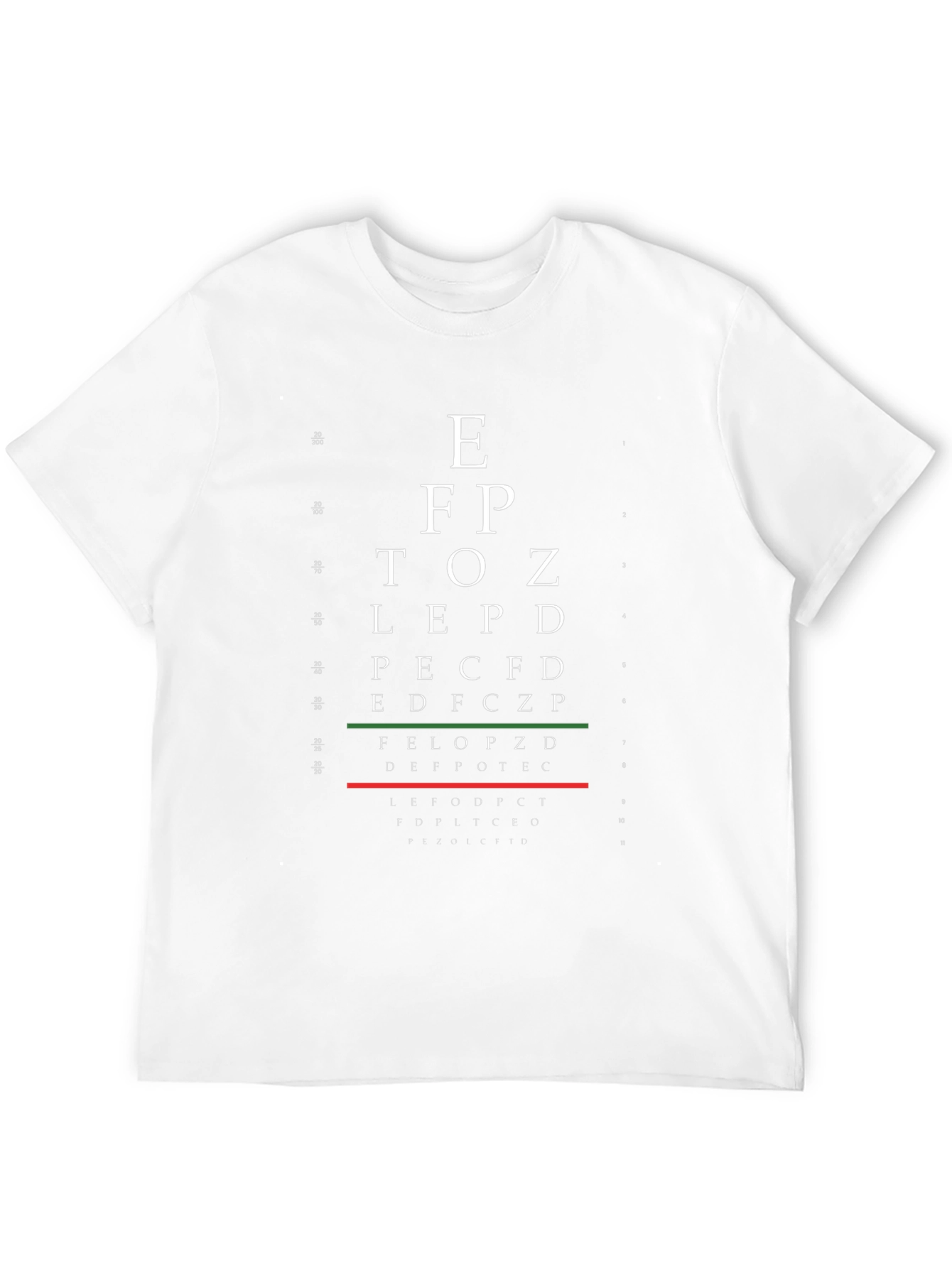 Eye Test Chart T-Shirt - Vision Exam Graphic Tee