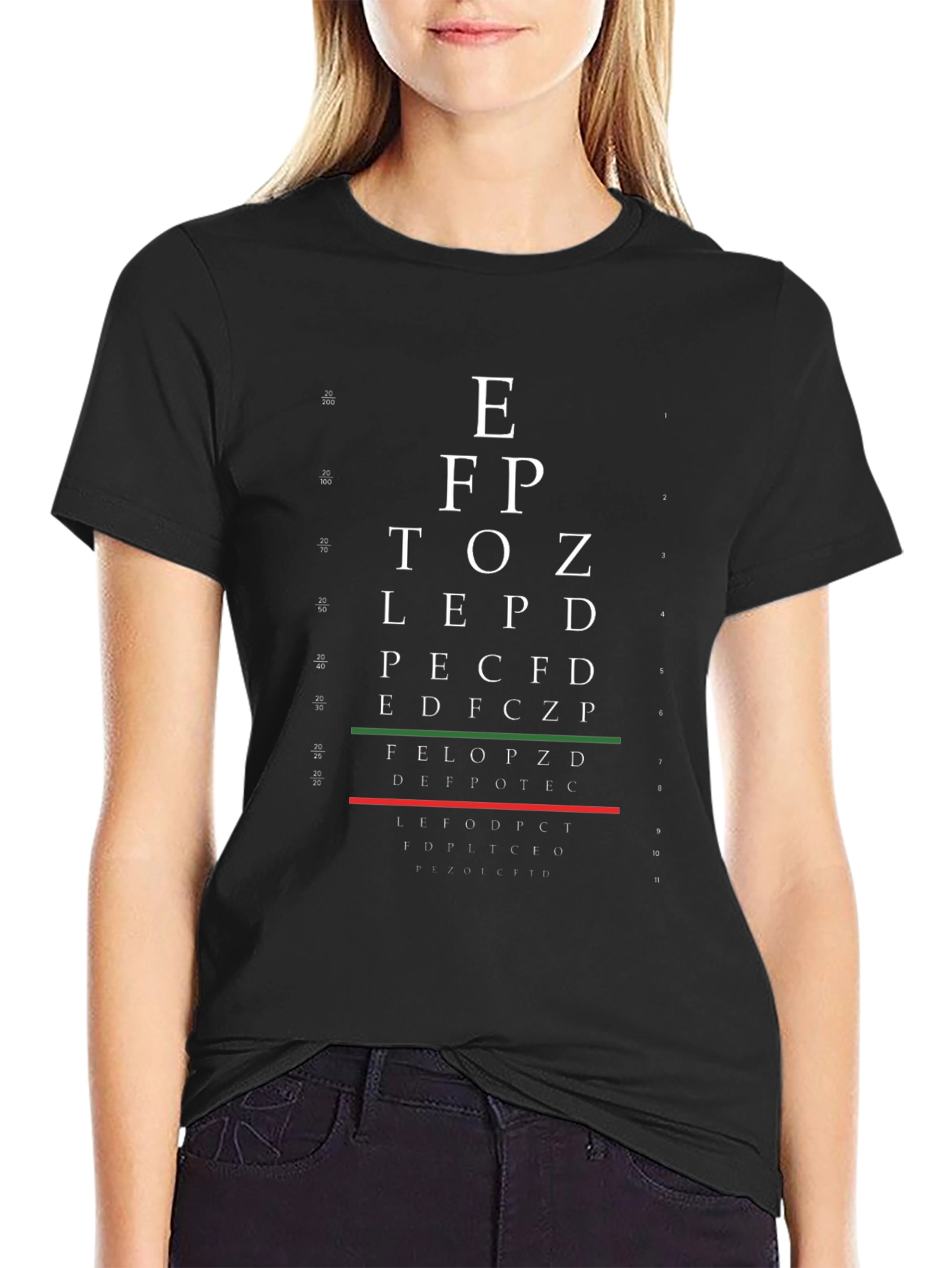 Eye Test Chart T-Shirt - Vision Exam Graphic Tee