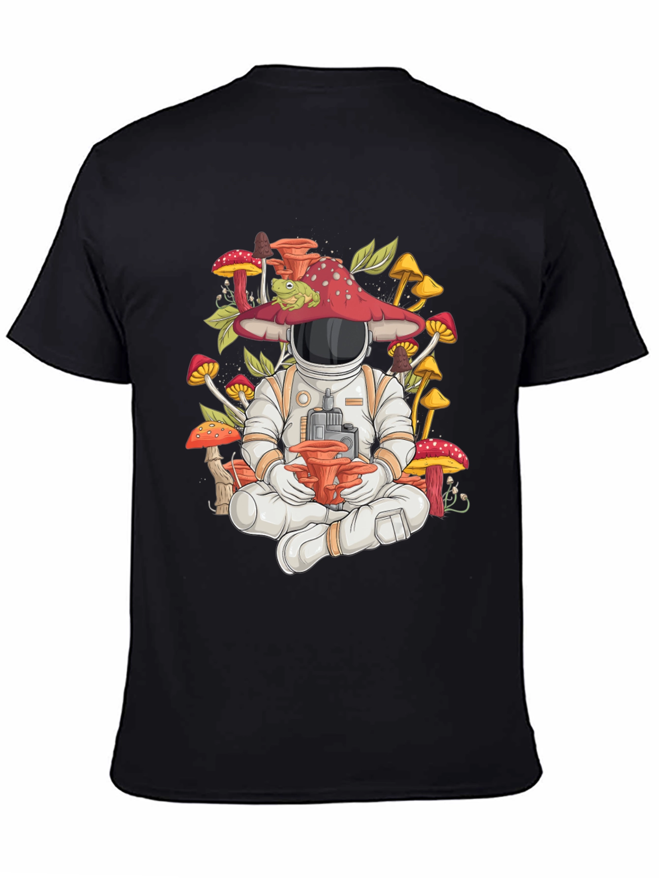 Astronaut Mushroom Meditating Graphic Tee