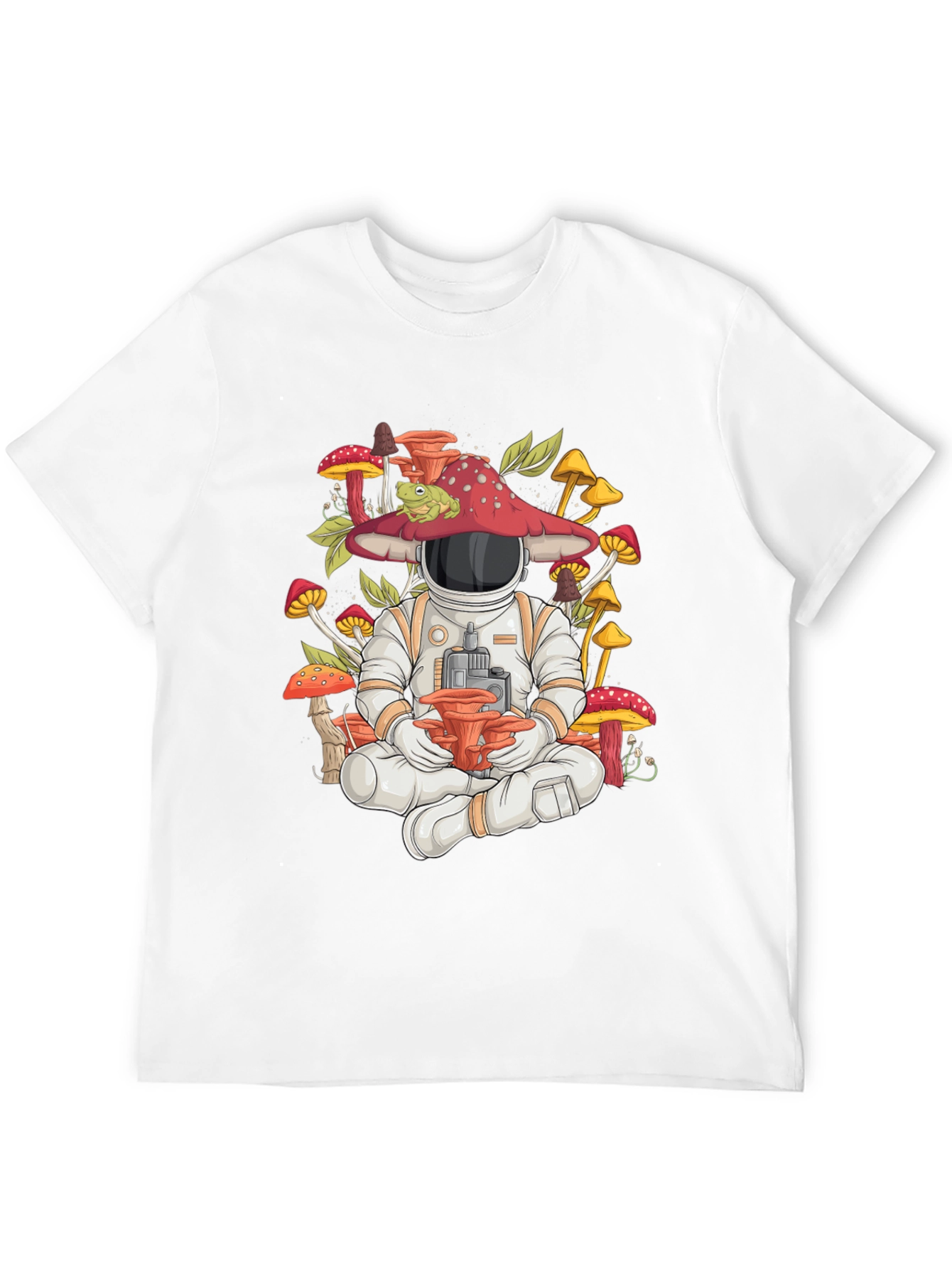 Astronaut Mushroom Meditating Graphic Tee