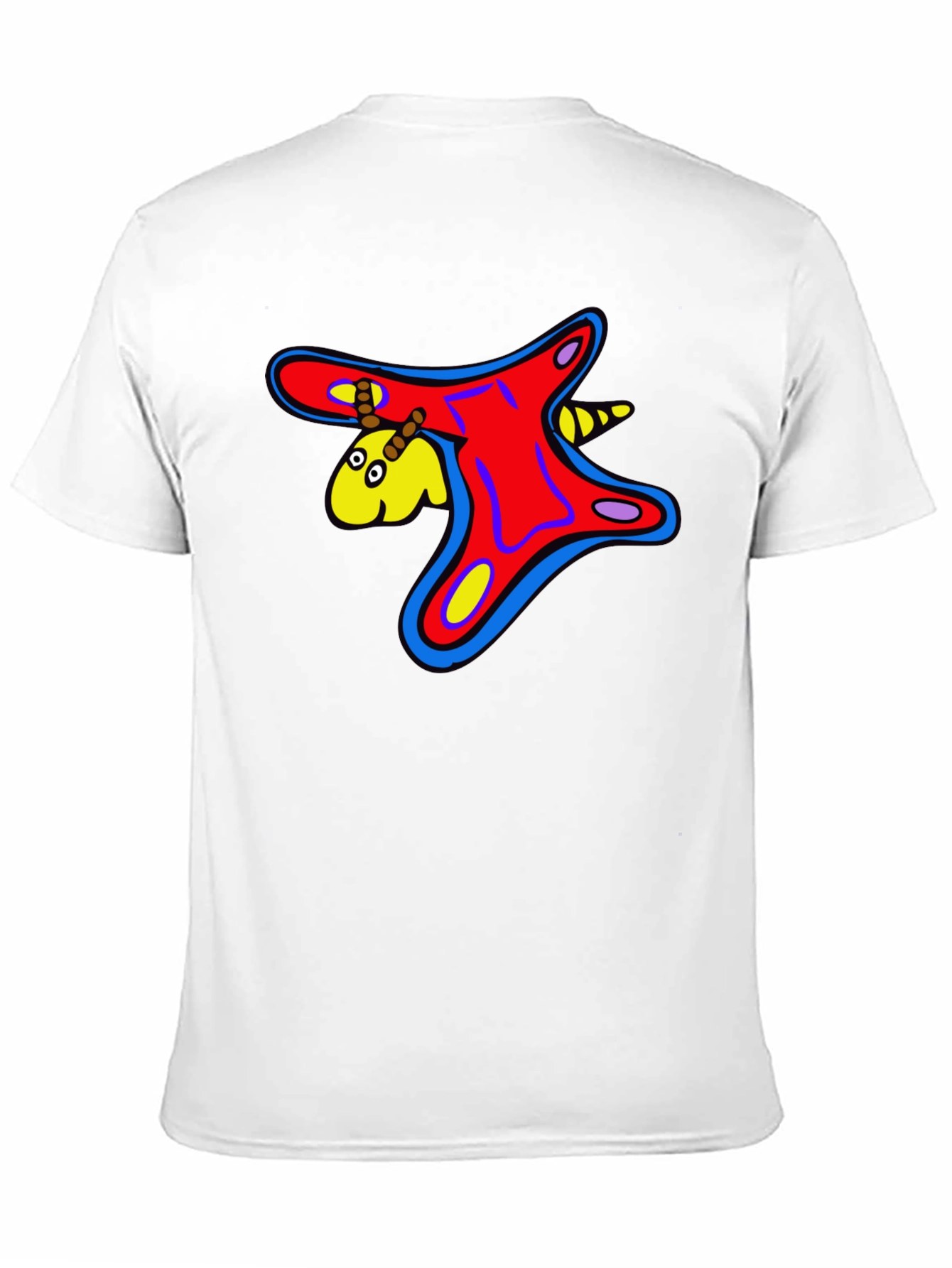 Funky Cartoon Creature Graphic Black T-Shirt