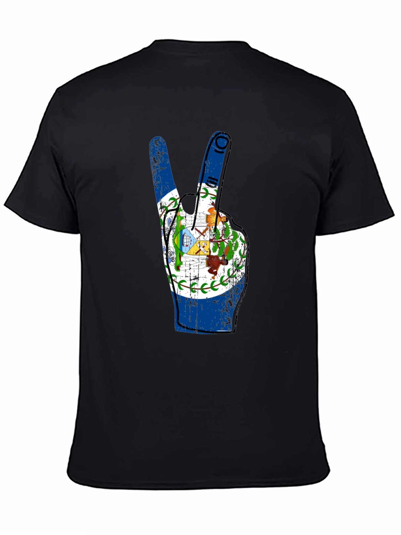 Belize Flag Peace Sign T-Shirt