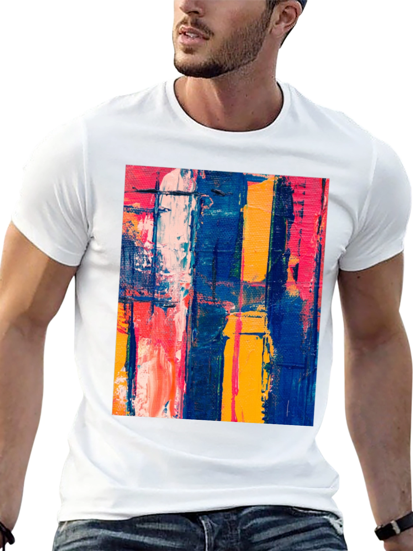 Abstract Art Graphic Tee - Modern Style T-Shirt