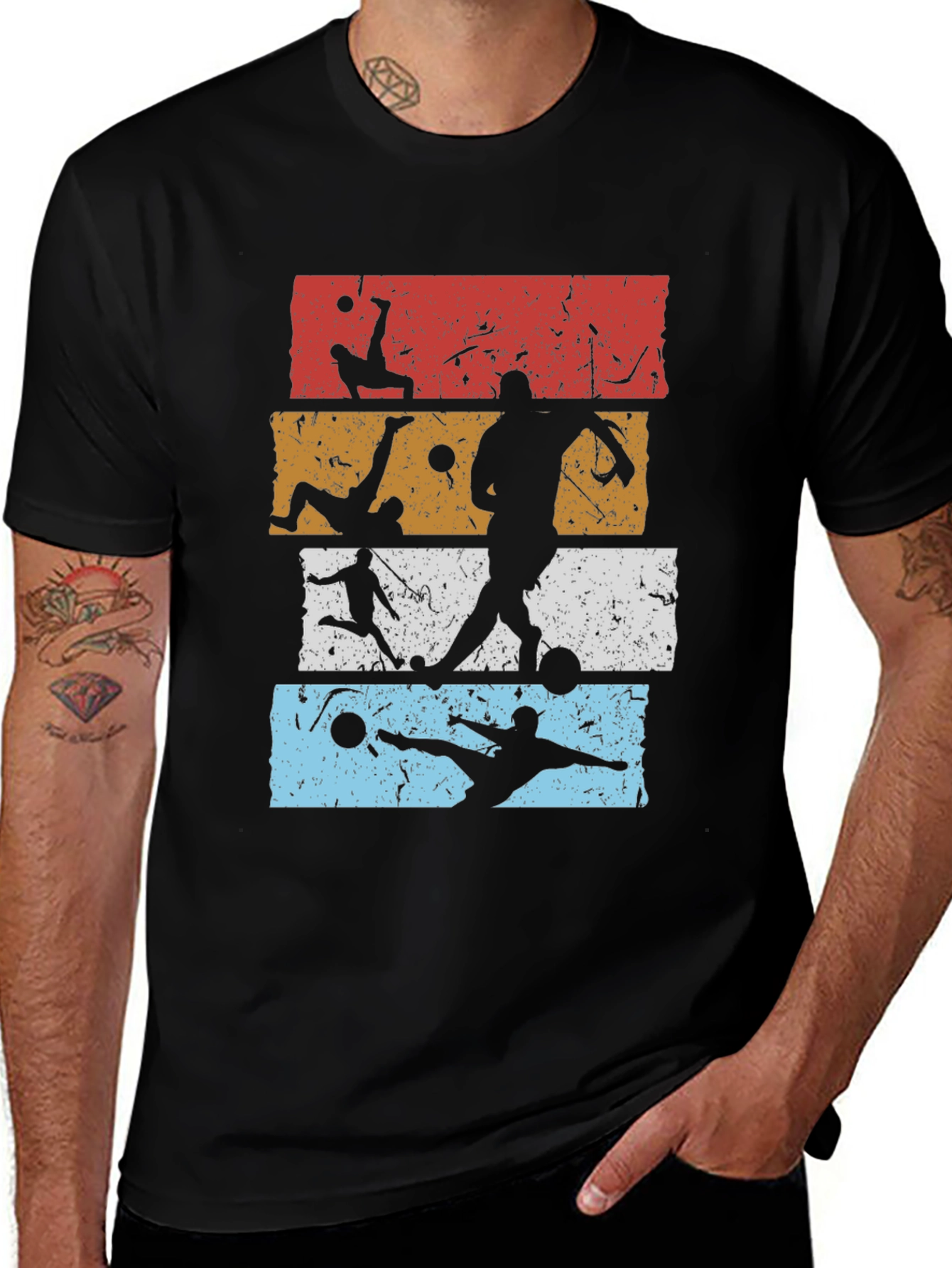 Retro Soccer Silhouette Graphic Tee