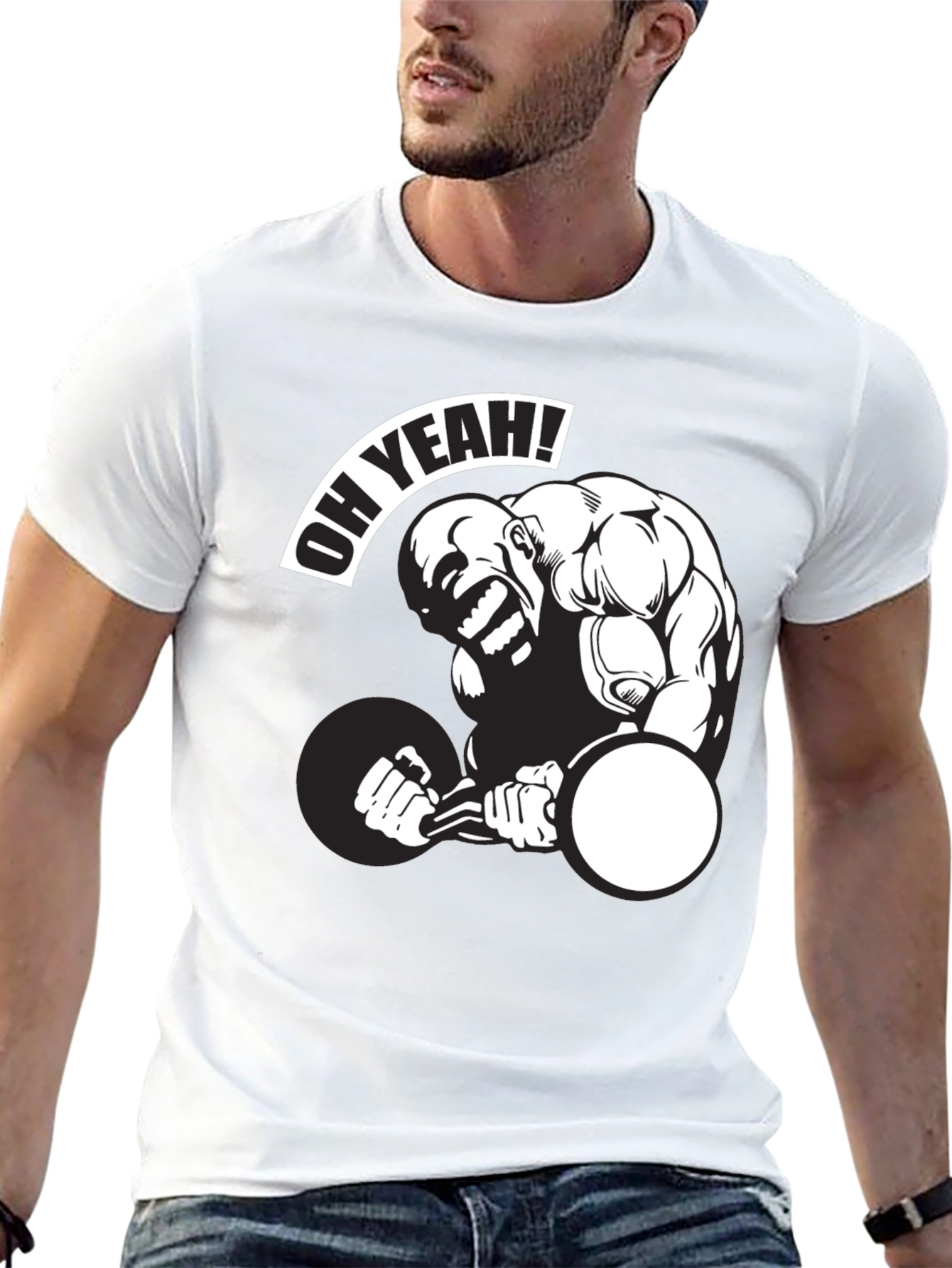 Oh Yeah Weightlifting Graphic T-Shirt
