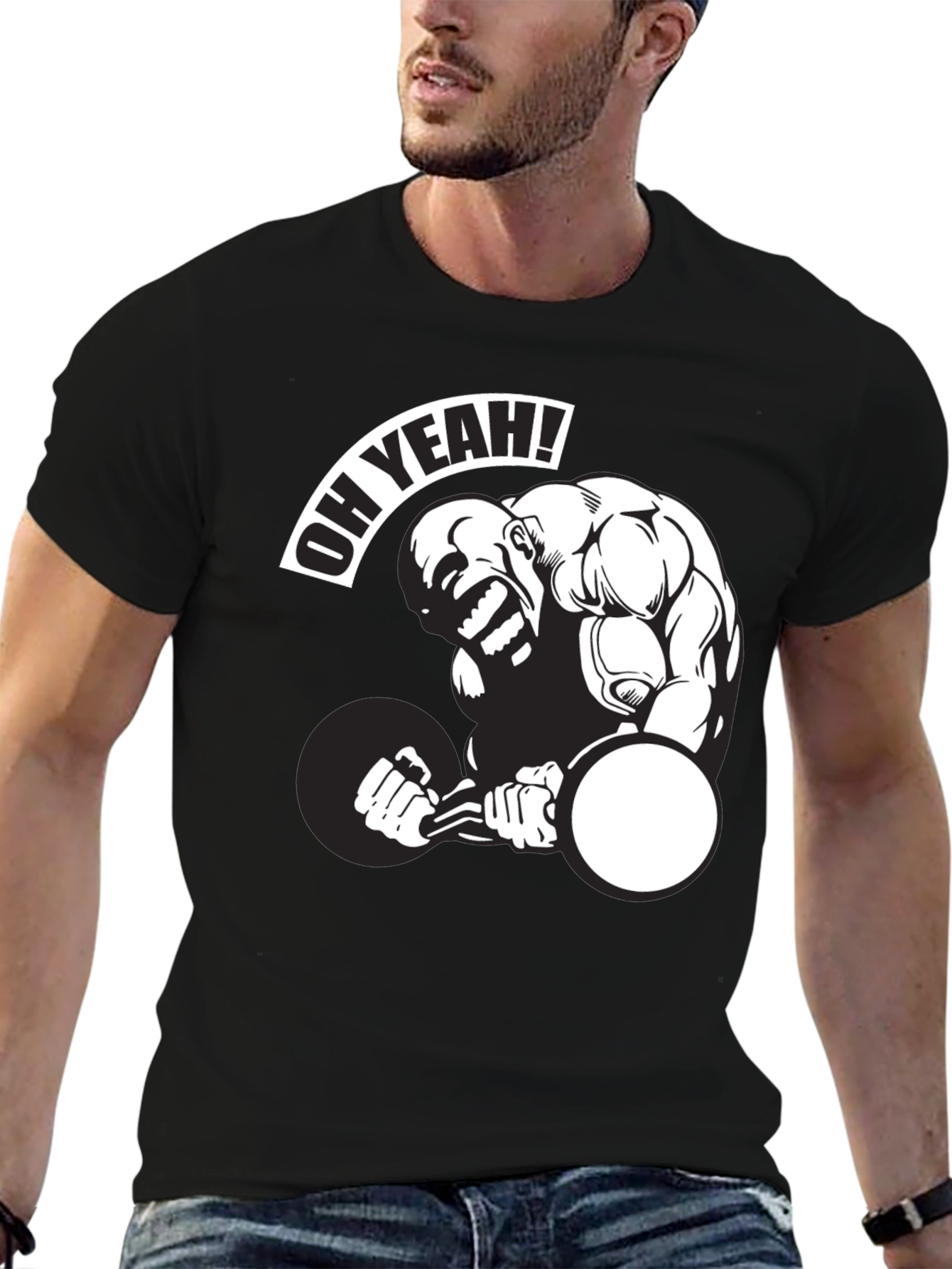 Oh Yeah Weightlifting Graphic T-Shirt
