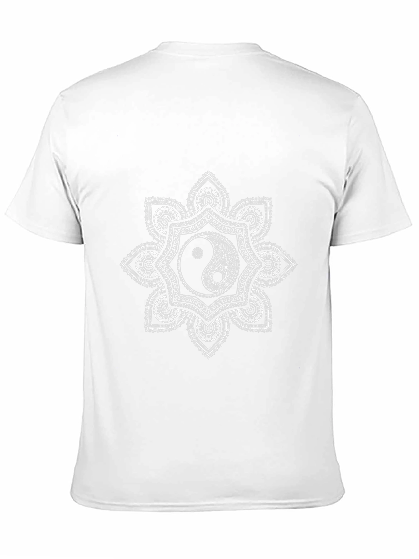 Yin Yang Mandala Graphic T-Shirt - Black Cotton Tee