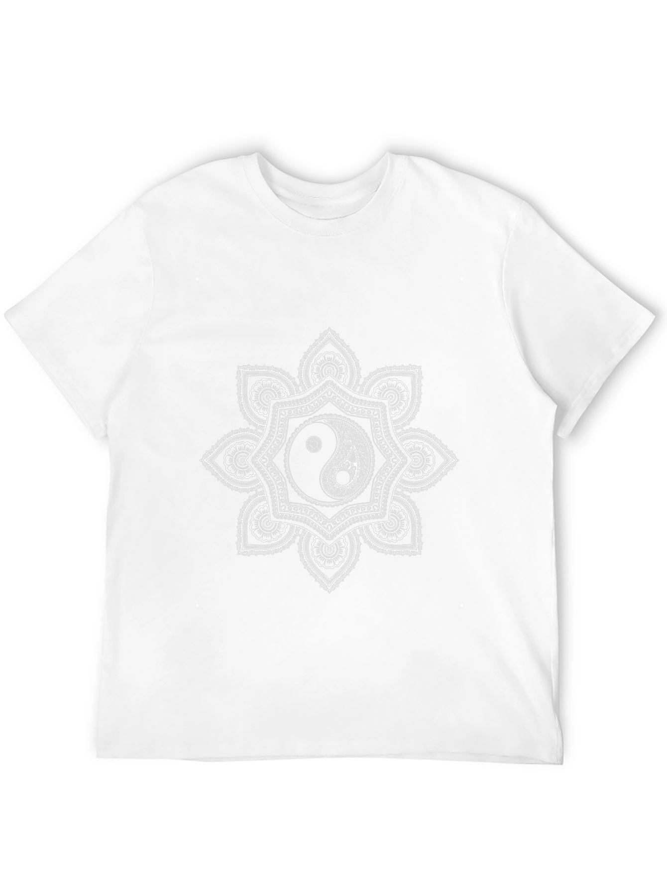 Yin Yang Mandala Graphic T-Shirt - Black Cotton Tee