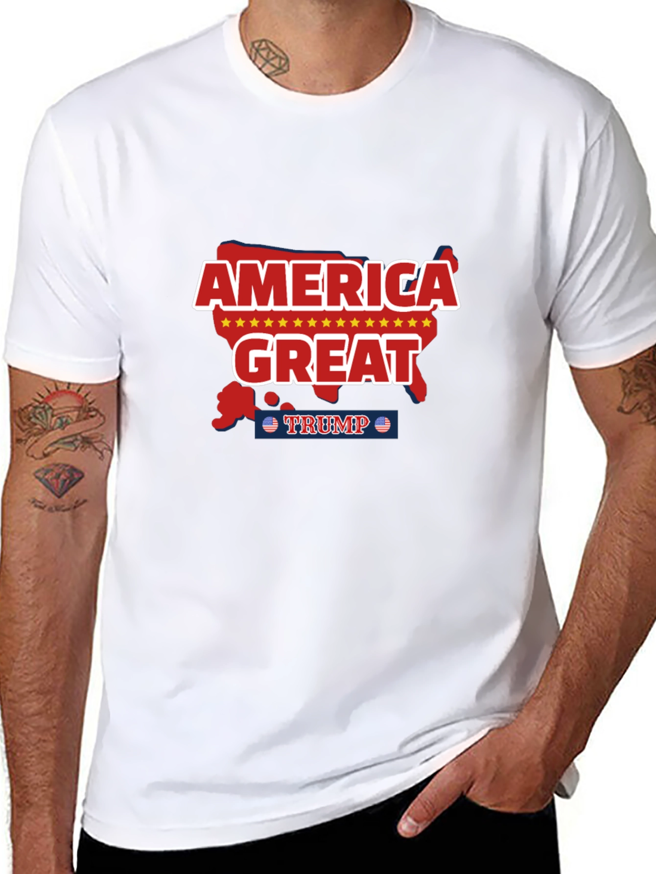 America Great Trump Graphic Tee - Black