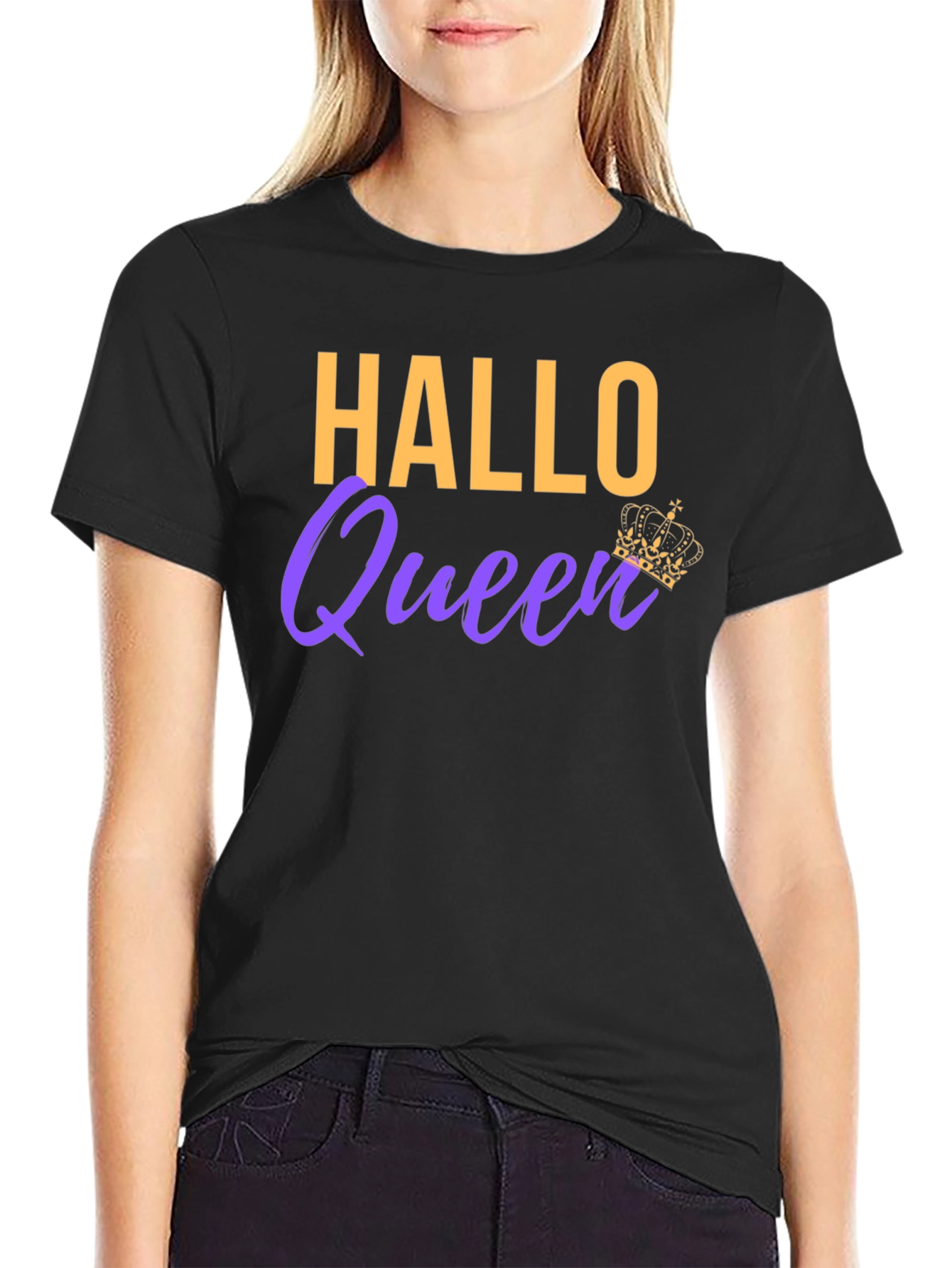 Hallo Queen T-Shirt - Halloween Party Tee