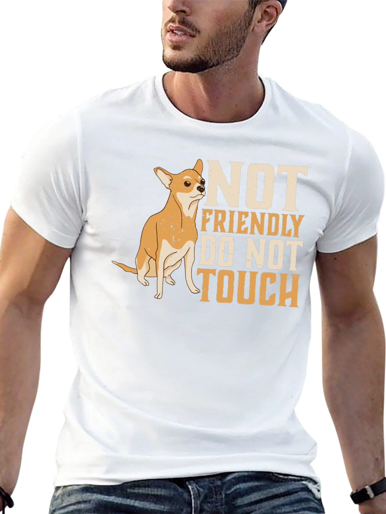Not Friendly Chihuahua Graphic Tee