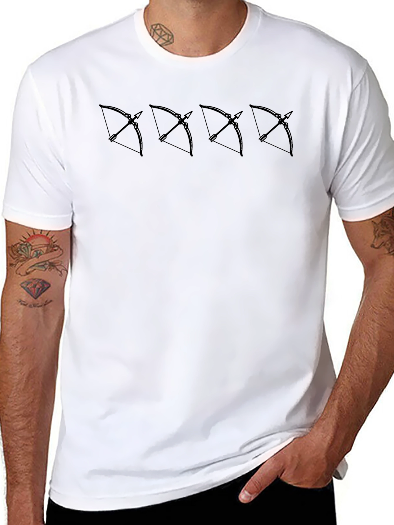 Archery Bow Graphic Tee - Mens Black T-Shirt