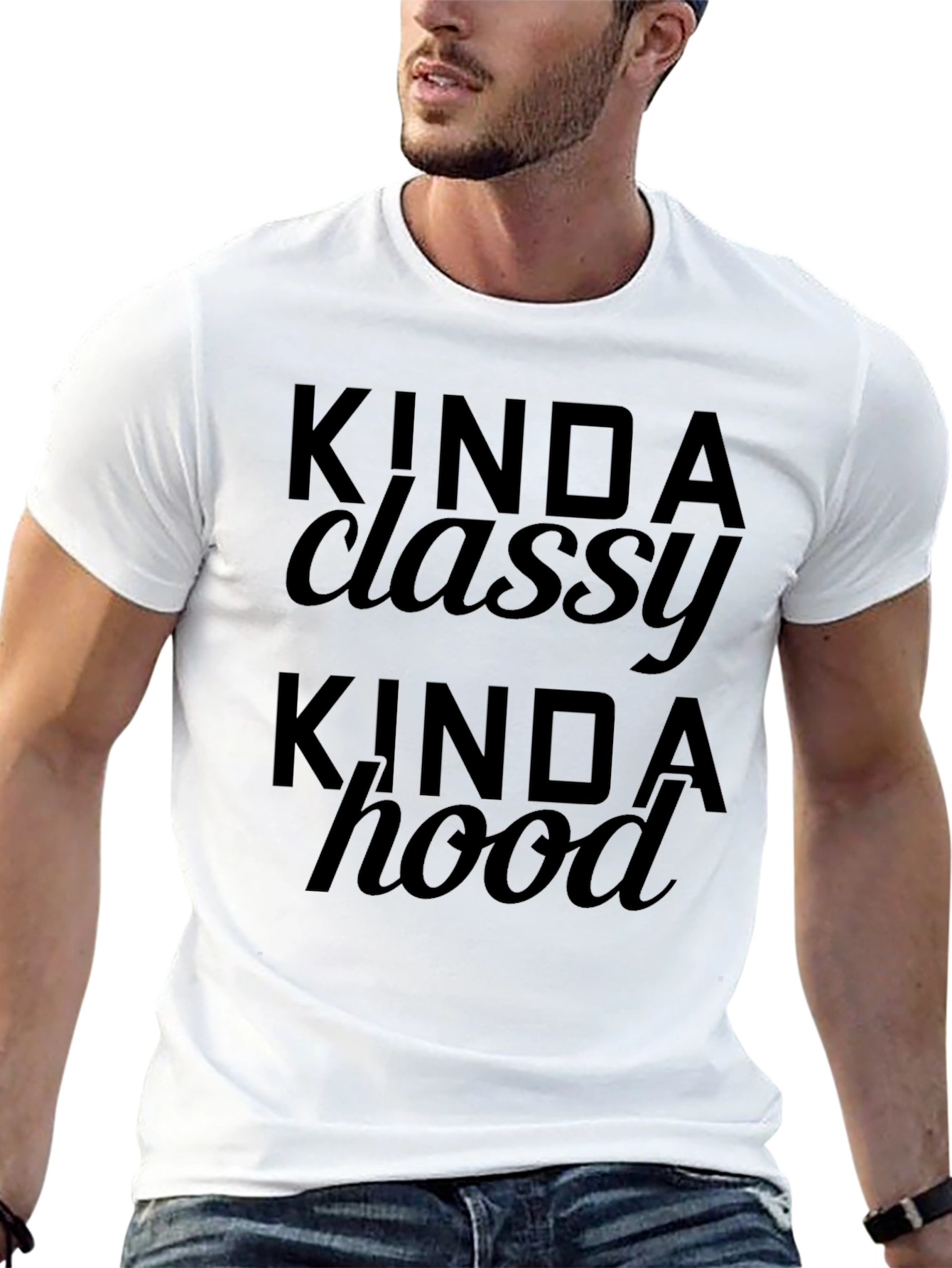 Kinda Classy Kinda Hood Black Graphic Tee