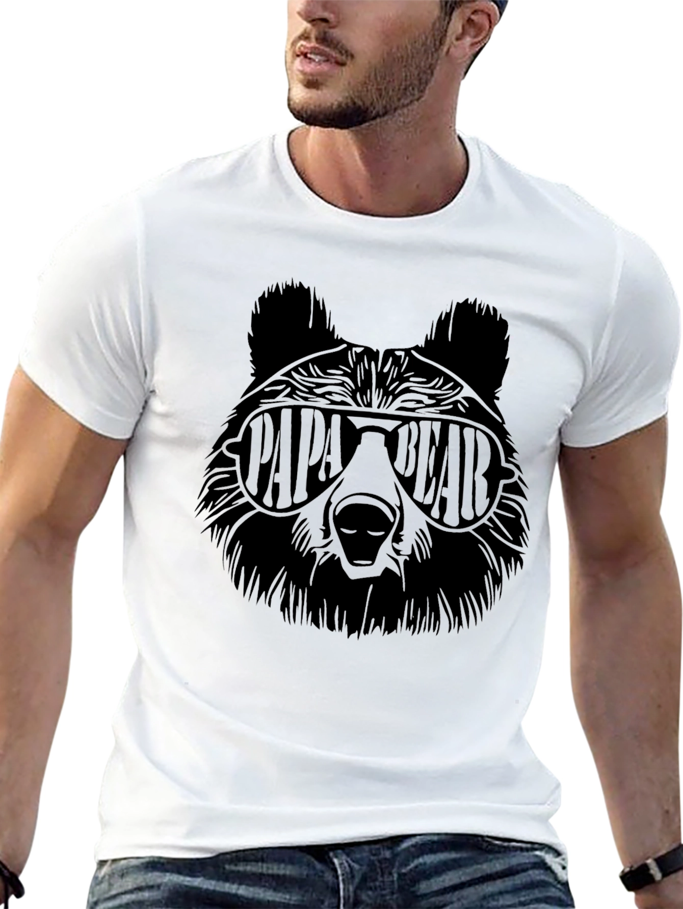 Papa Bear T-Shirt - Cool Dad Gift