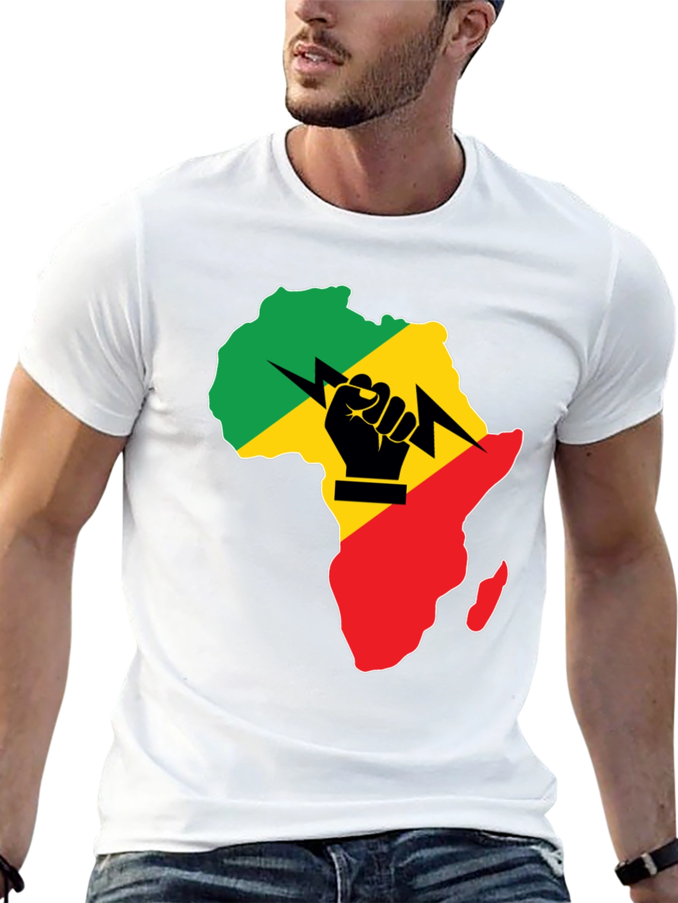 Africa Fist Power T-Shirt - Black Pride