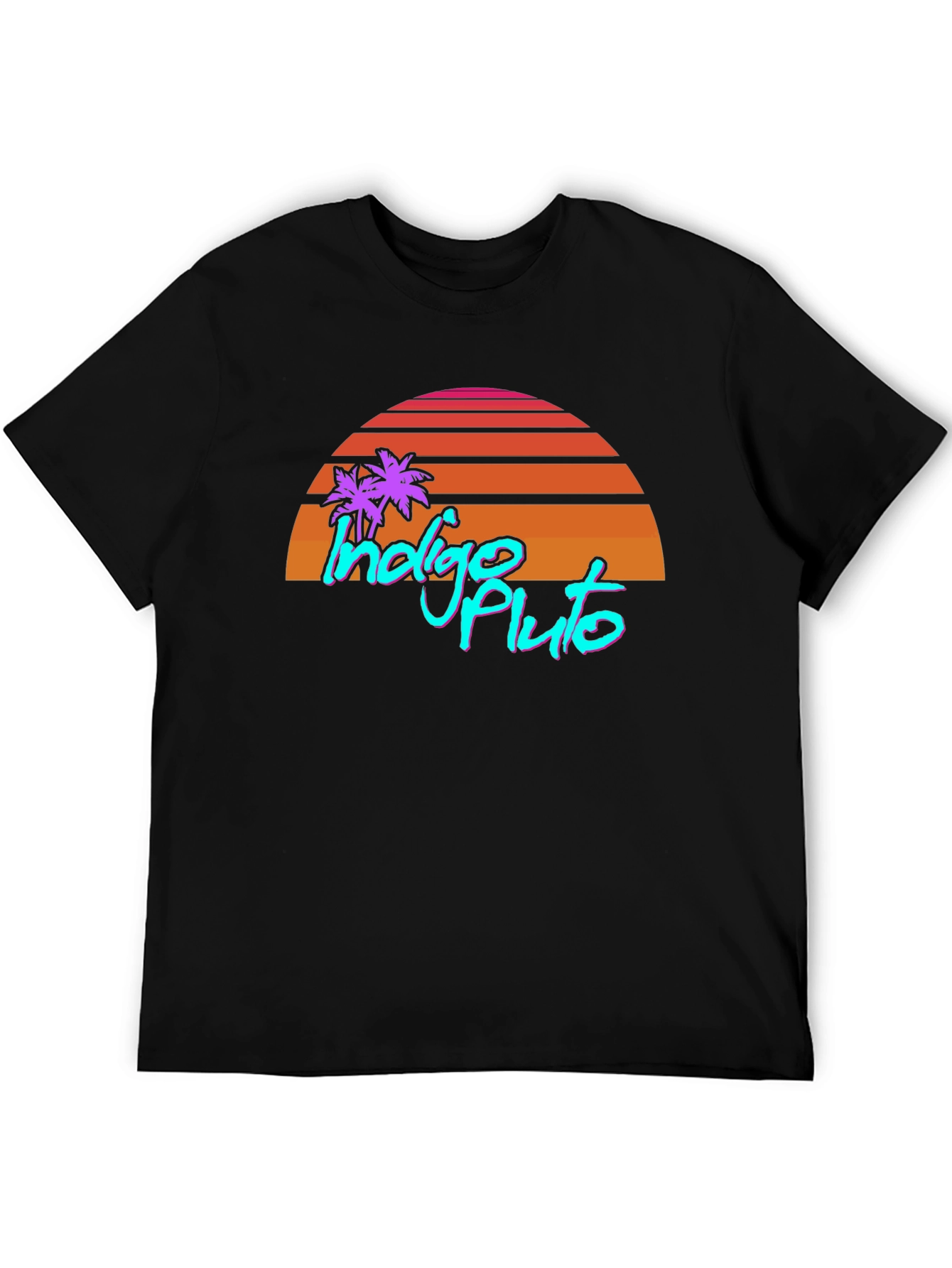Indigo Pluto Retro Graphic T-Shirt