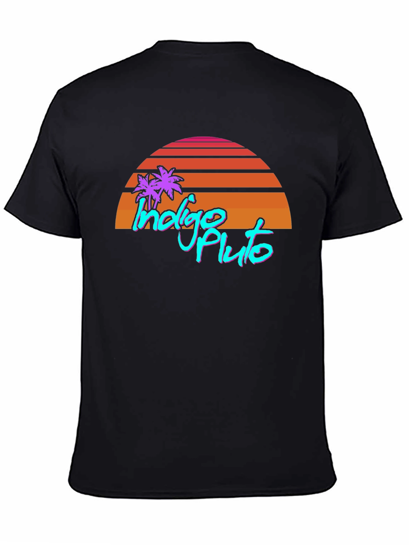 Indigo Pluto Retro Graphic T-Shirt