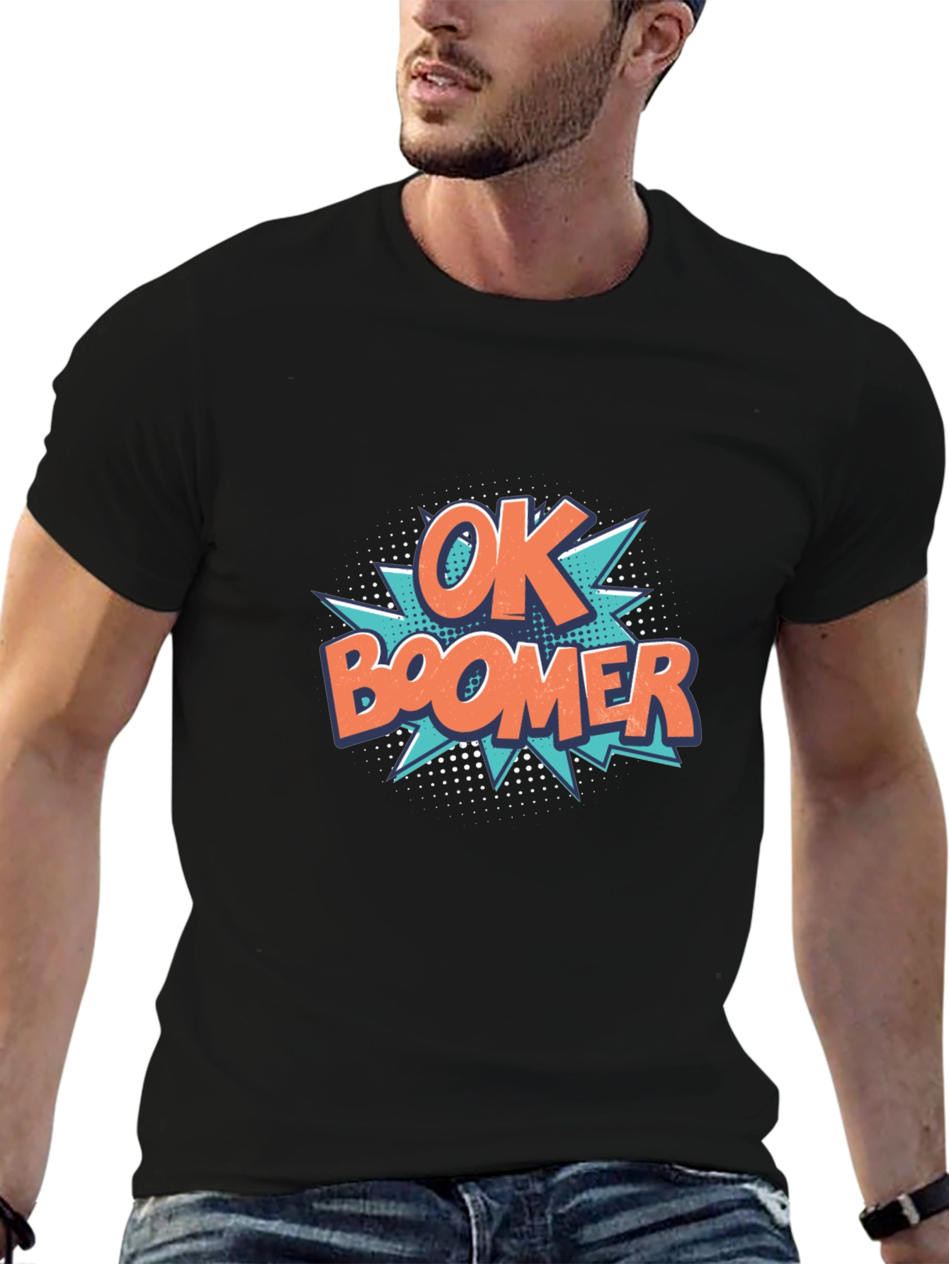 Ok Boomer Graphic Tee - Black Cotton T-Shirt