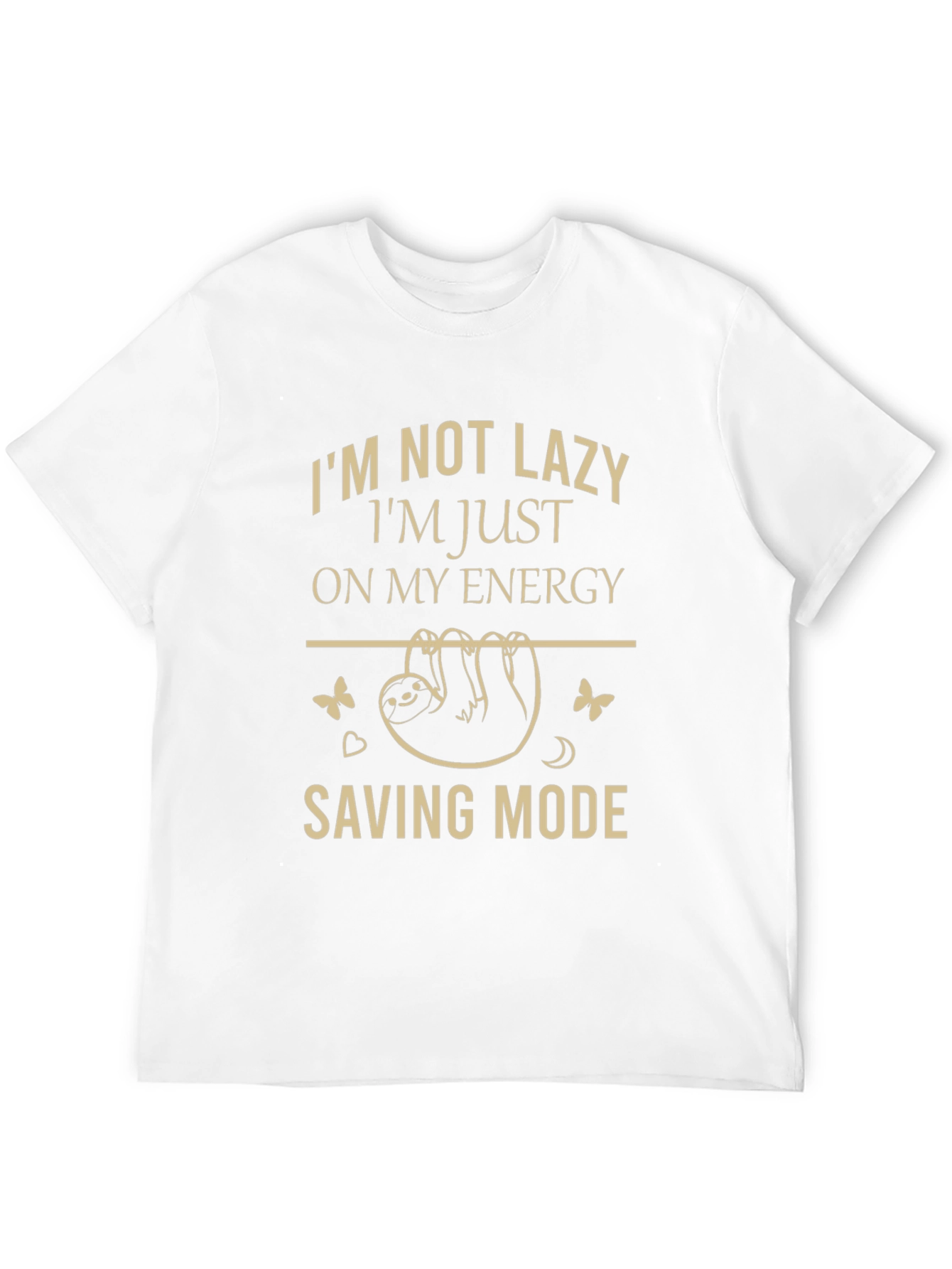 Energy Saving Mode Sloth Graphic T-Shirt