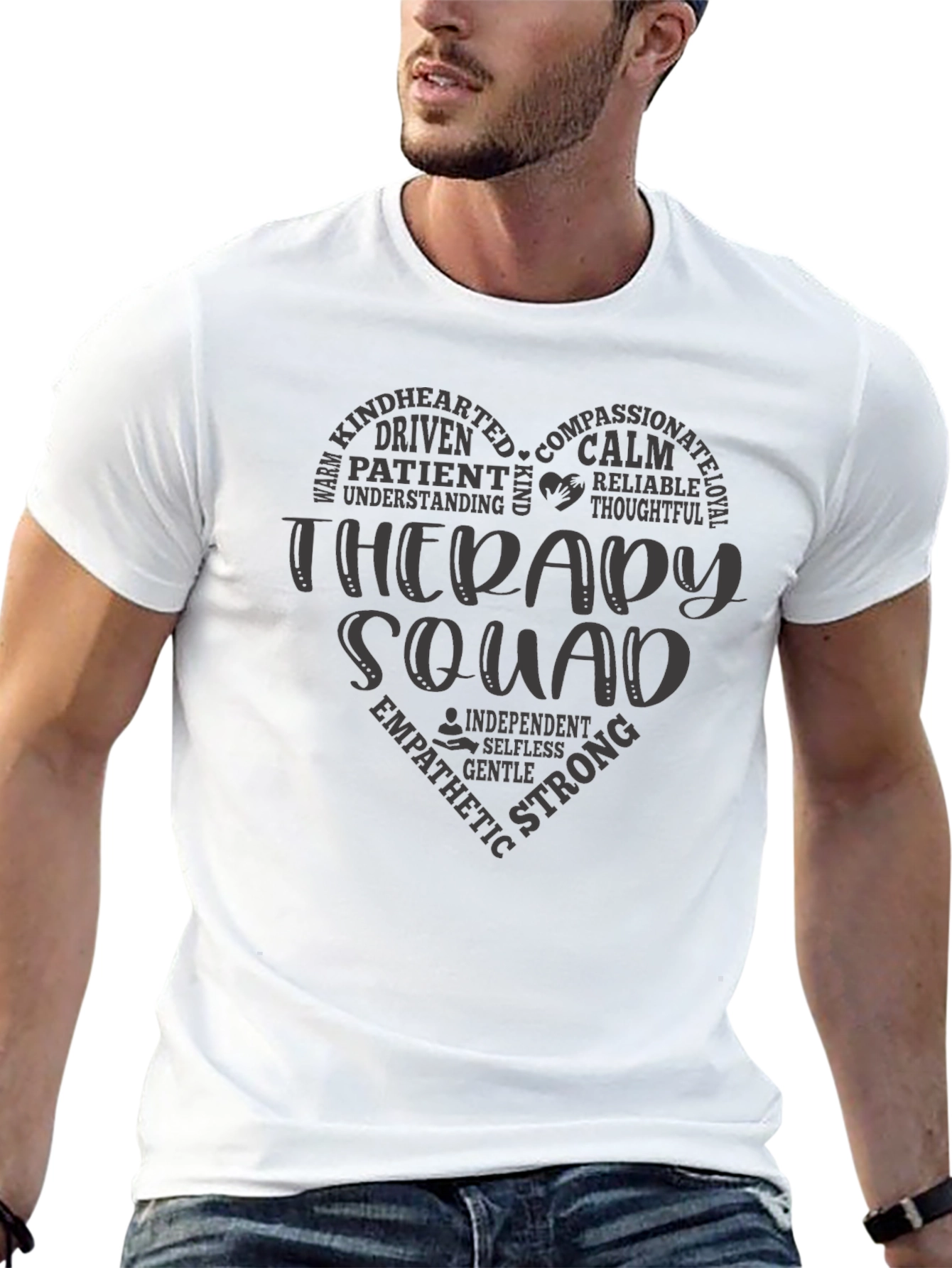 Therapy Squad Heart Graphic Tee - Black