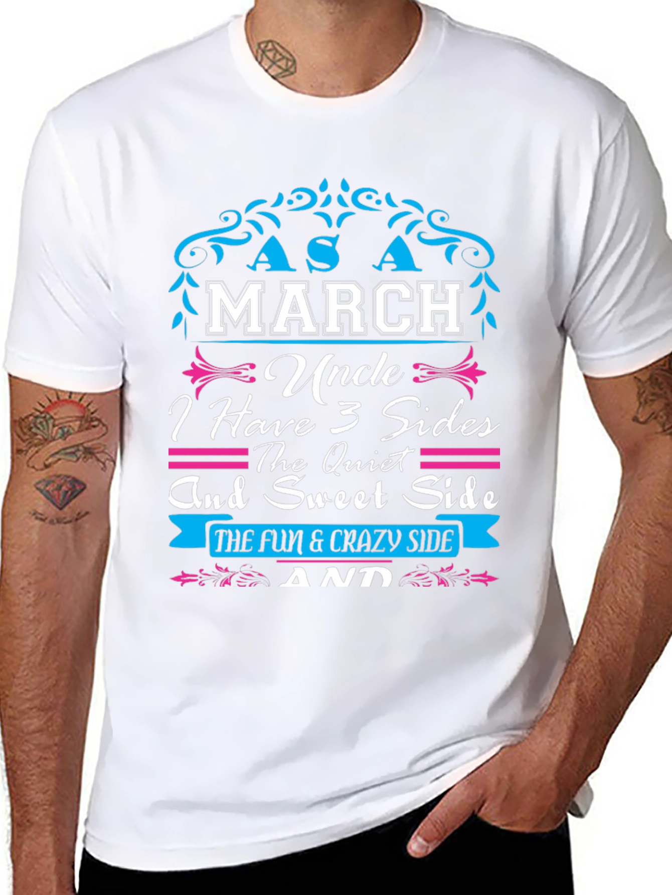 March Uncle T-Shirt: 3 Sides