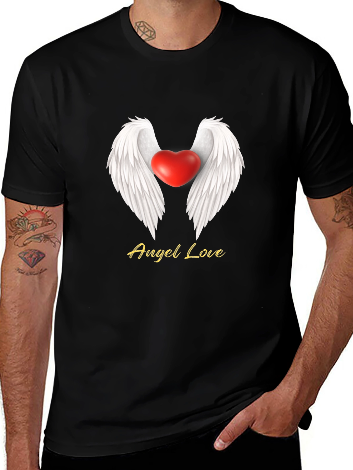 Angel Love Heart Wings Graphic Tee