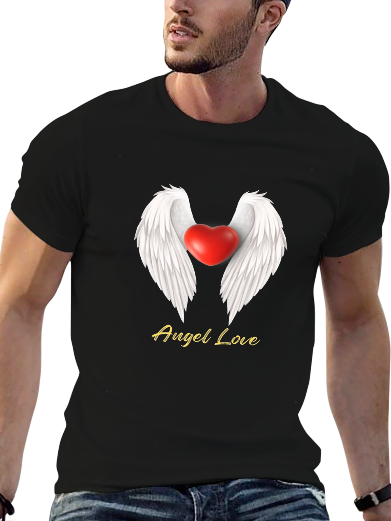 Angel Love Heart Wings Graphic Tee