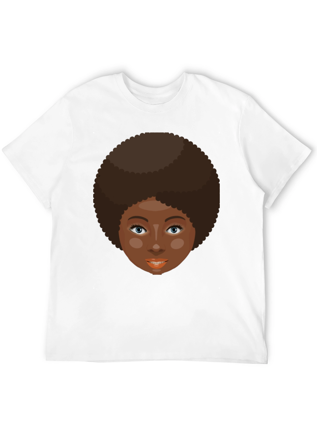 Retro Afro Woman Graphic T-Shirt - Black