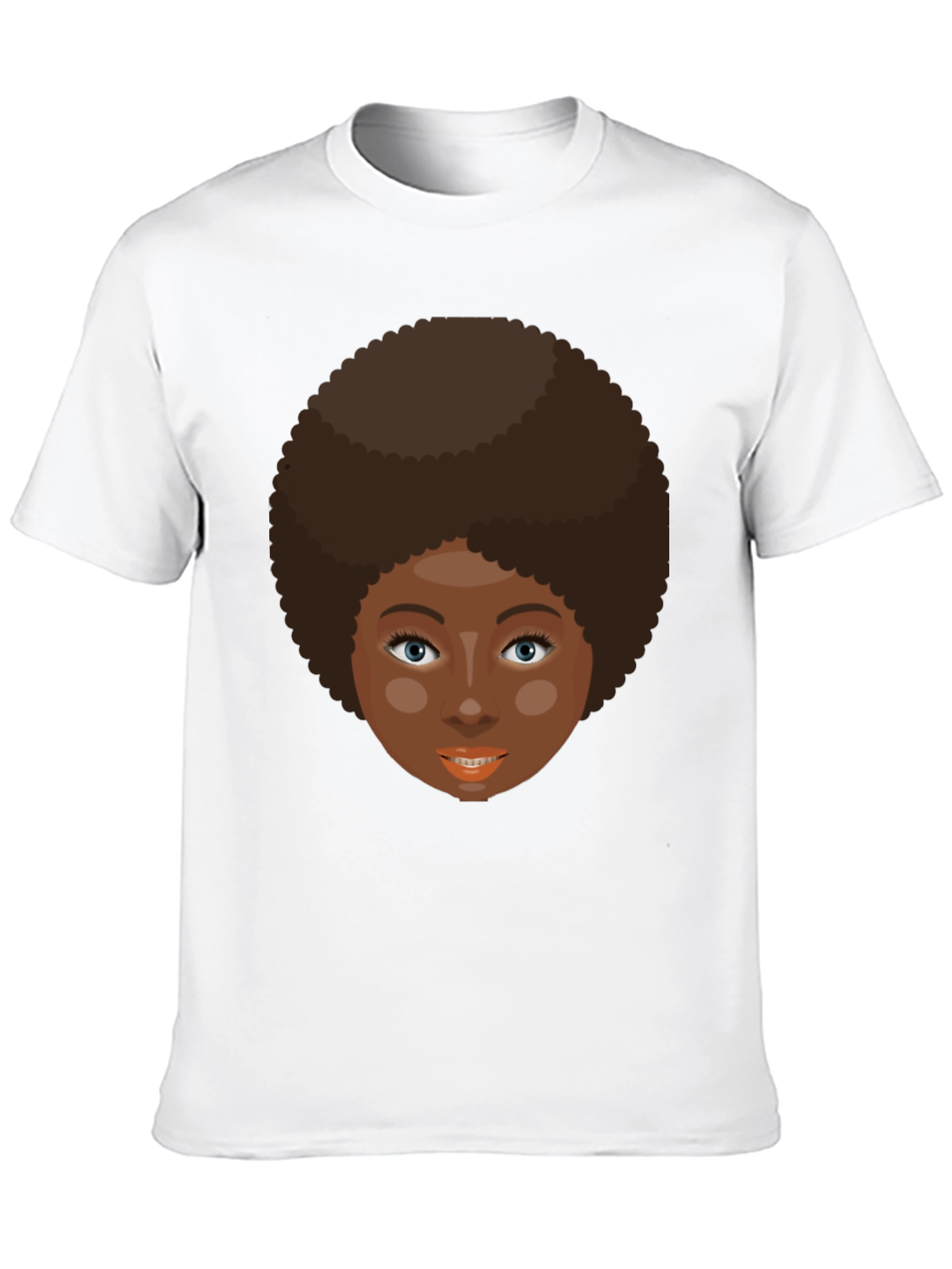 Retro Afro Woman Graphic T-Shirt - Black