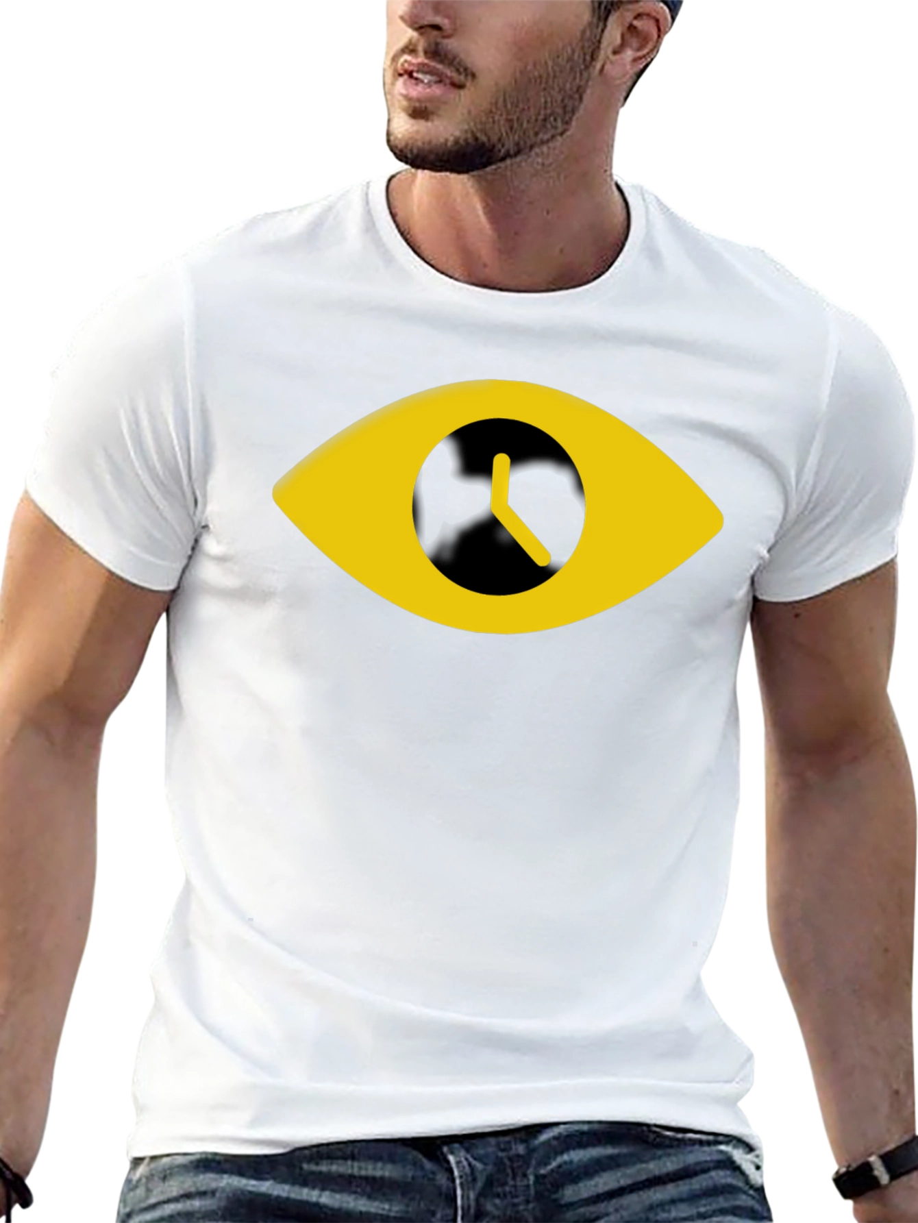Eye Clock Graphic Black T-Shirt