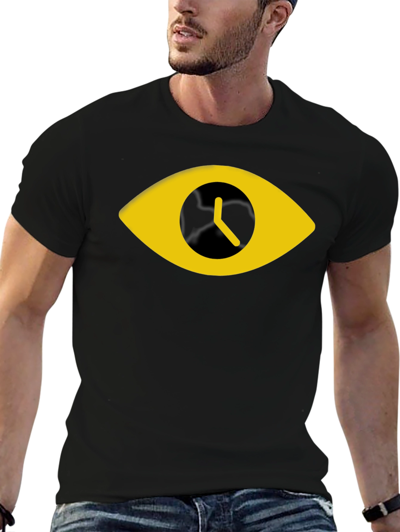 Eye Clock Graphic Black T-Shirt