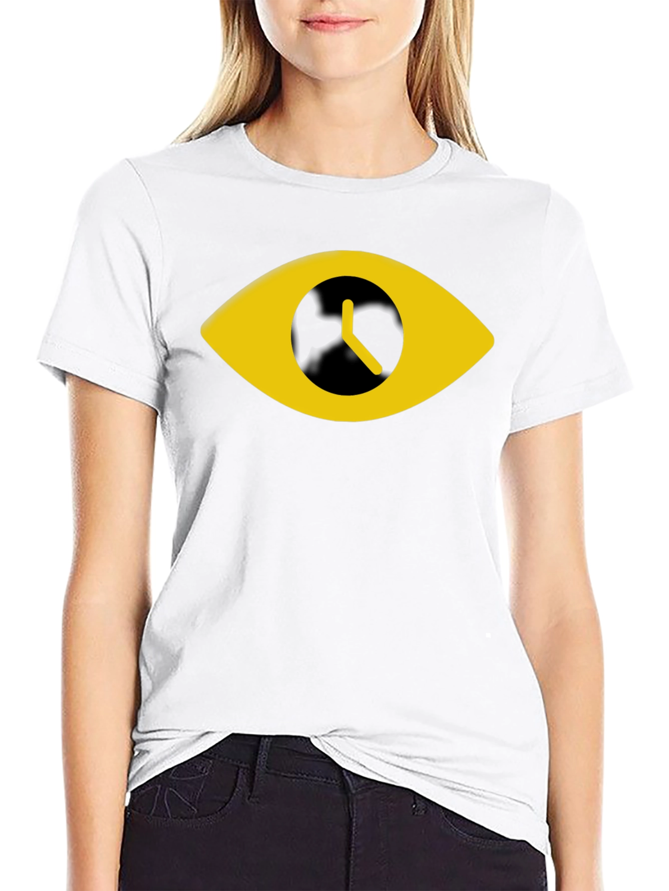 Eye Clock Graphic Black T-Shirt
