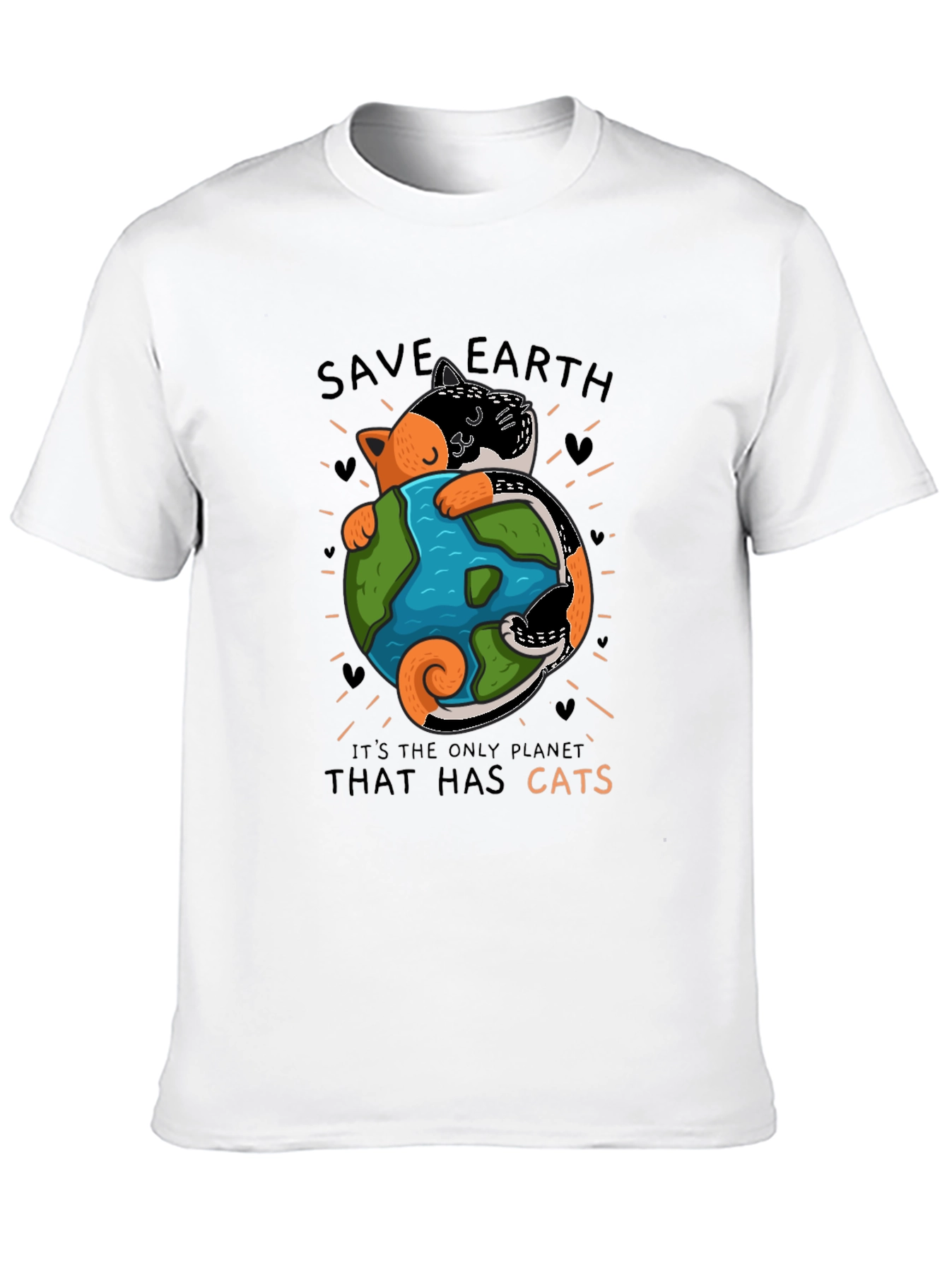 Save Earth Cats T-Shirt - Unique Graphic Tee