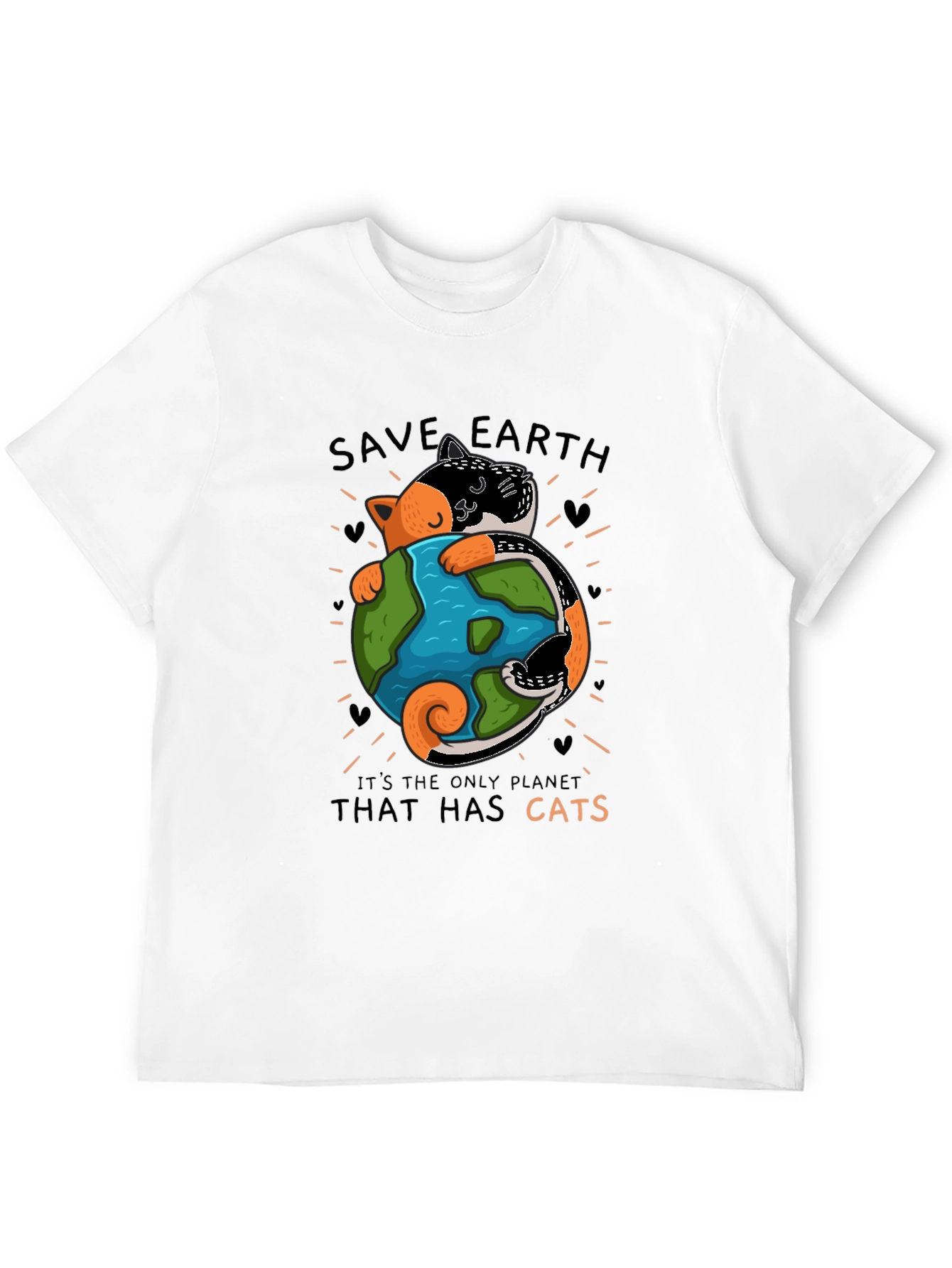 Save Earth Cats T-Shirt - Unique Graphic Tee