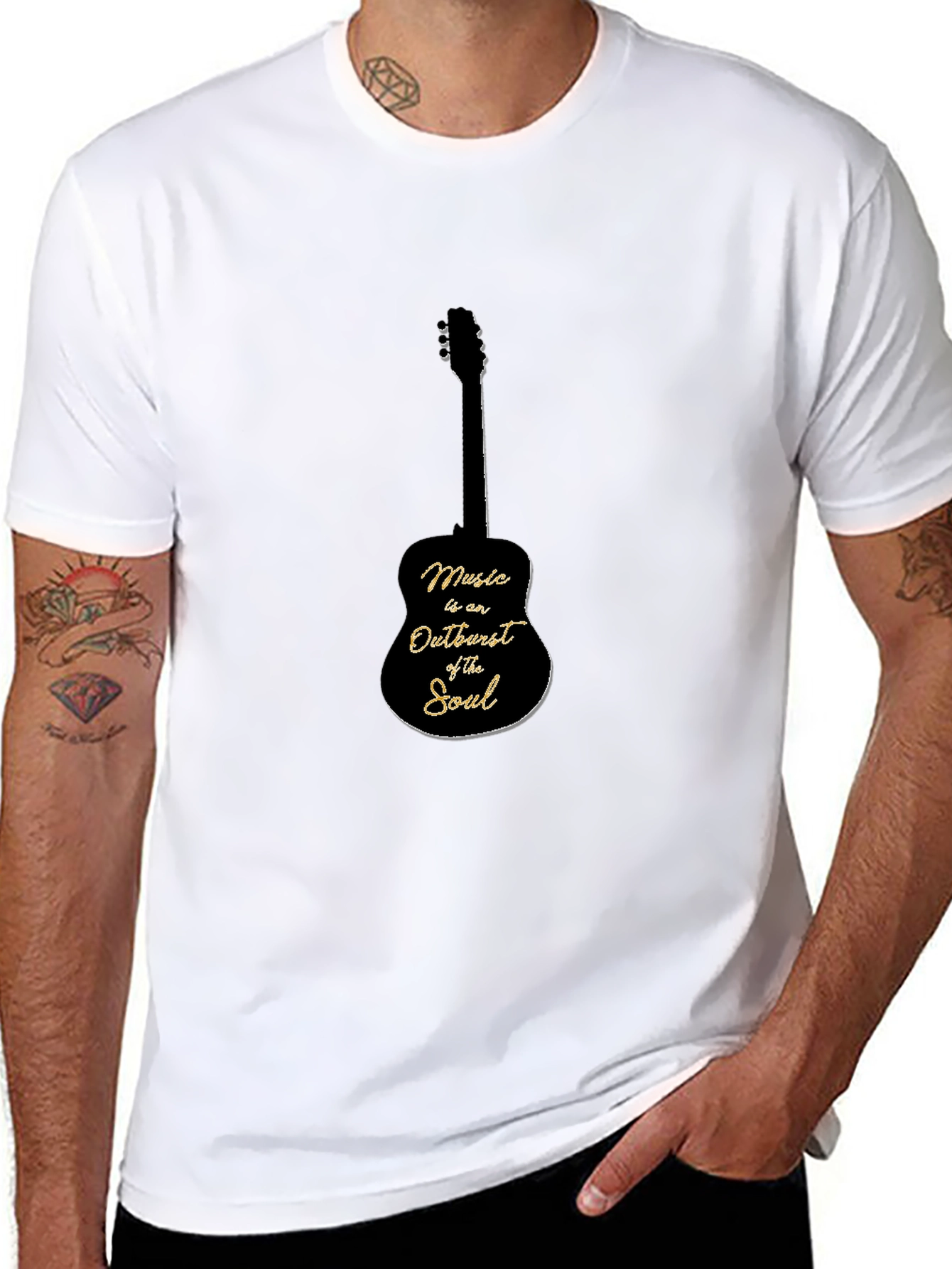 Music Outburst Soul Guitar Graphic Tee