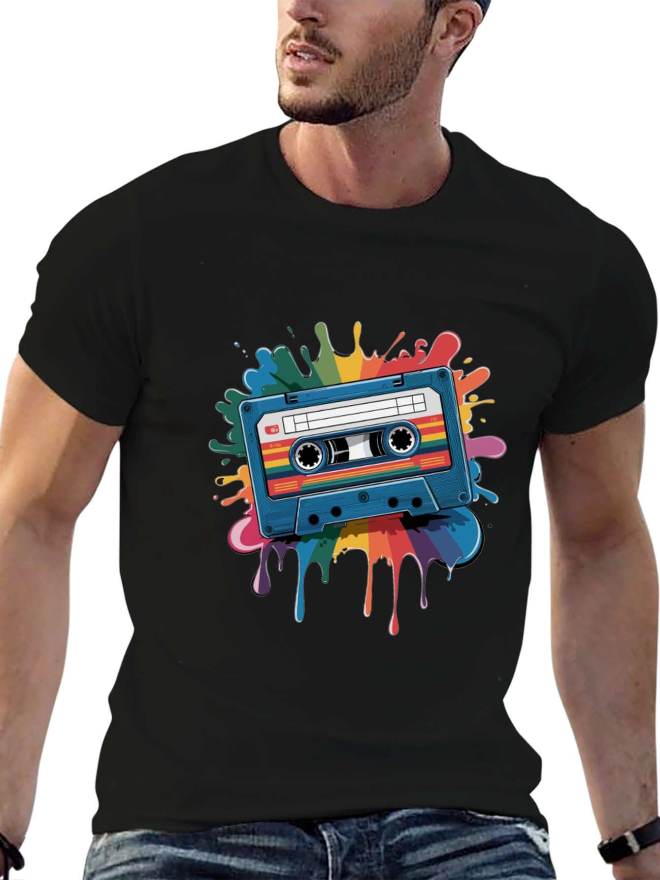 Retro Cassette Tape T-Shirt - Music Lover Tee
