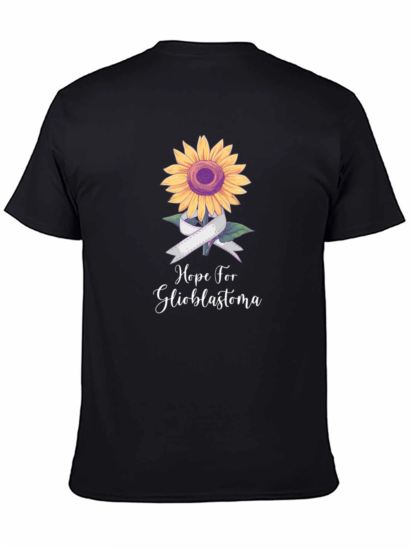Hope for Glioblastoma Sunflower Ribbon T-Shirt