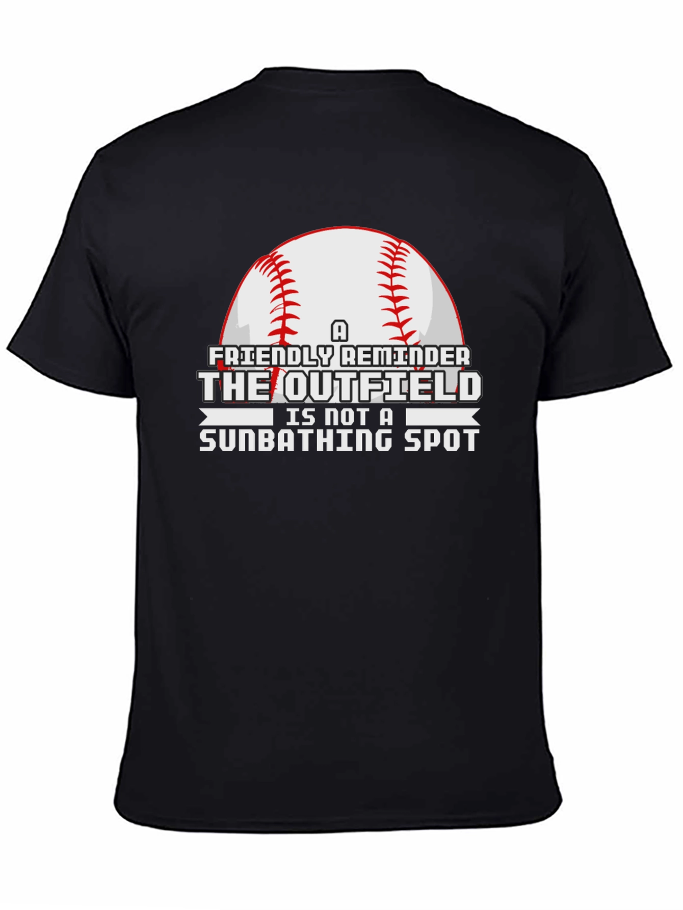 Outfield Sunbathing Baseball T-Shirt