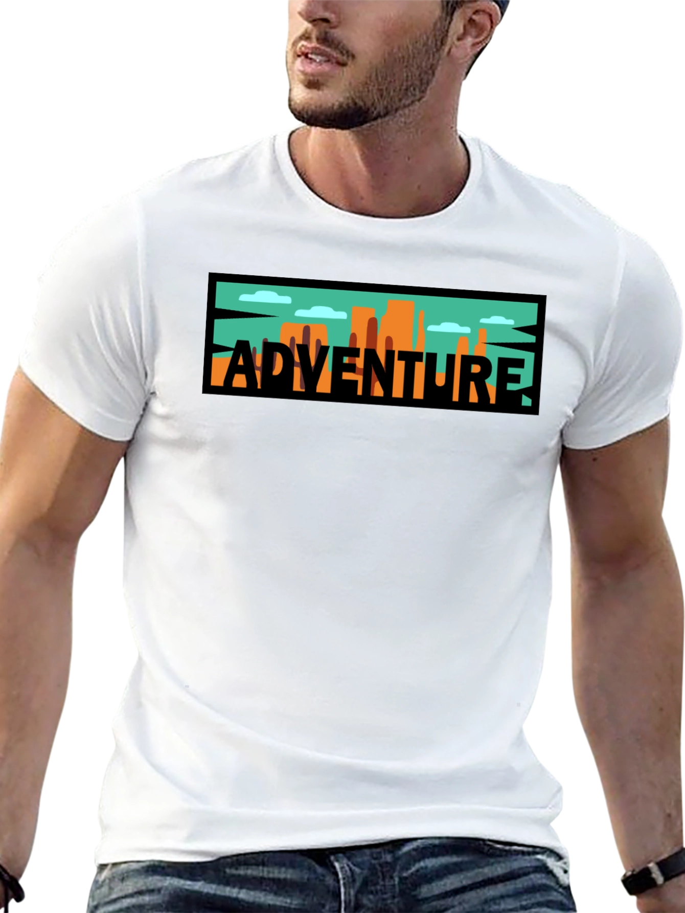 Adventure Graphic Tee - Black Cotton Blend