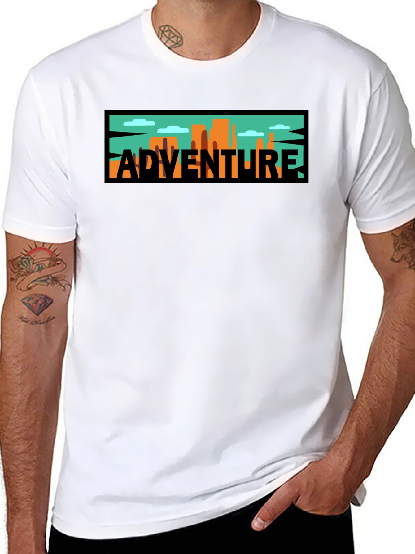 Adventure Graphic Tee - Black Cotton Blend