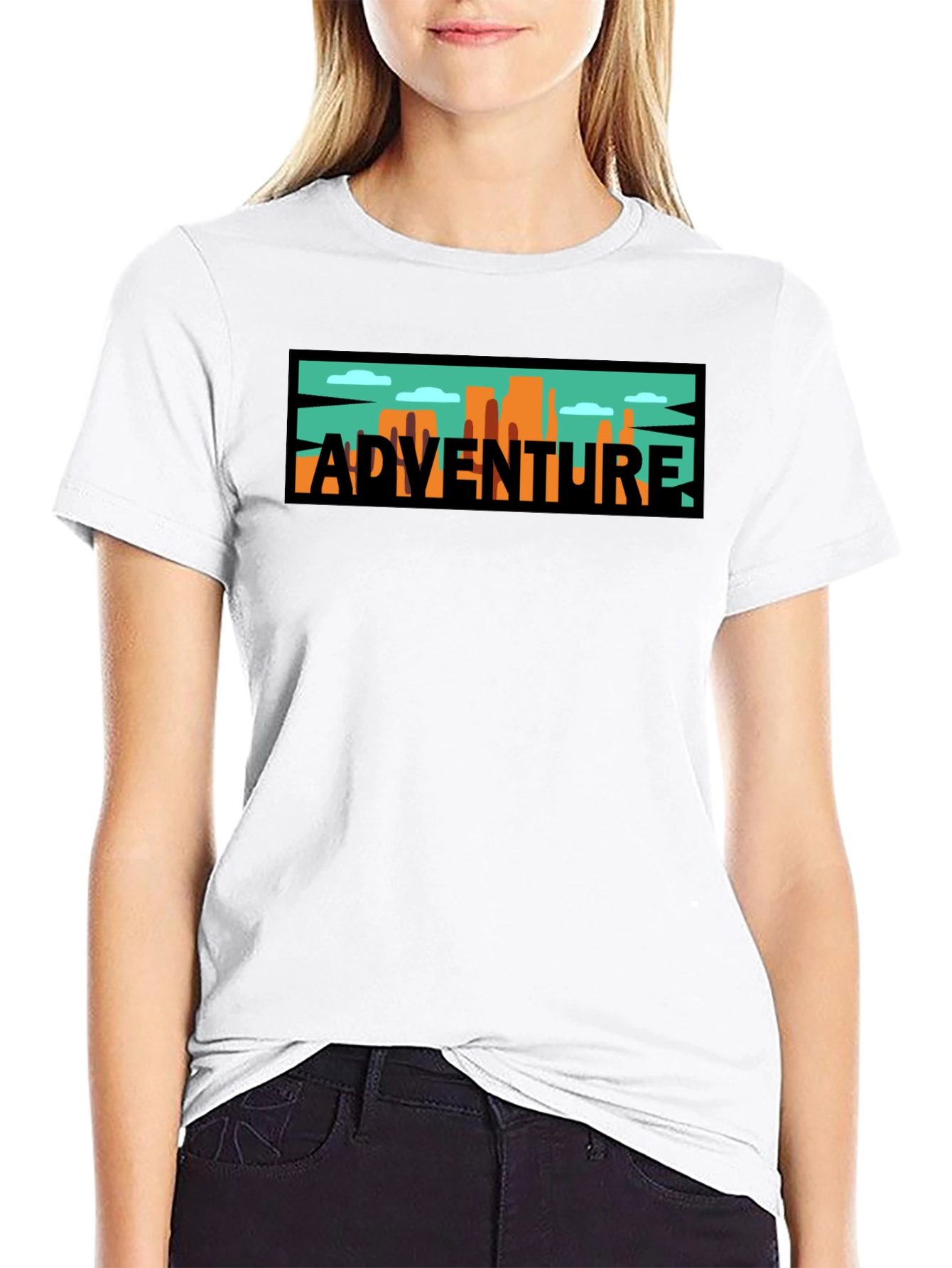 Adventure Graphic Tee - Black Cotton Blend