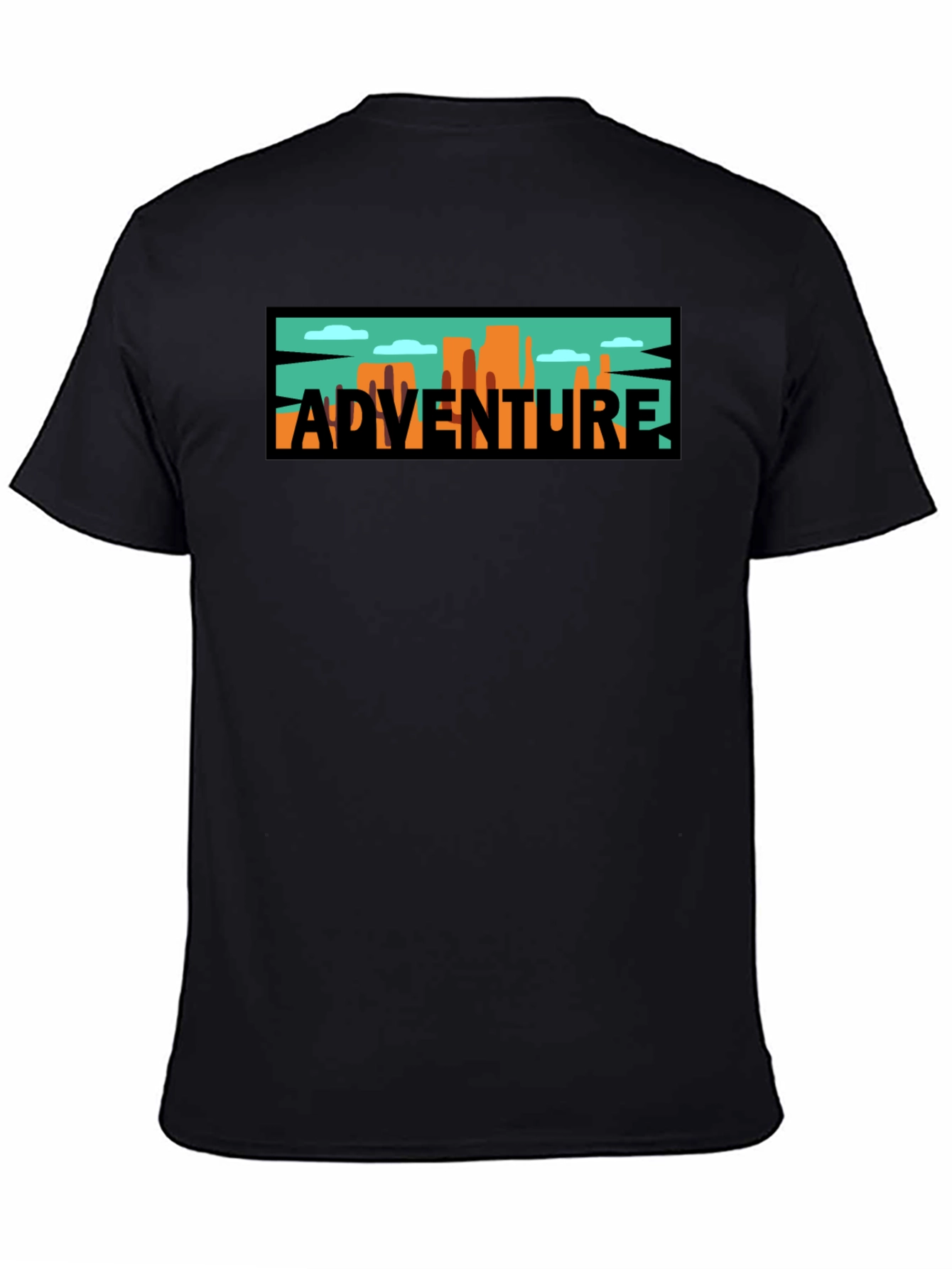 Adventure Graphic Tee - Black Cotton Blend