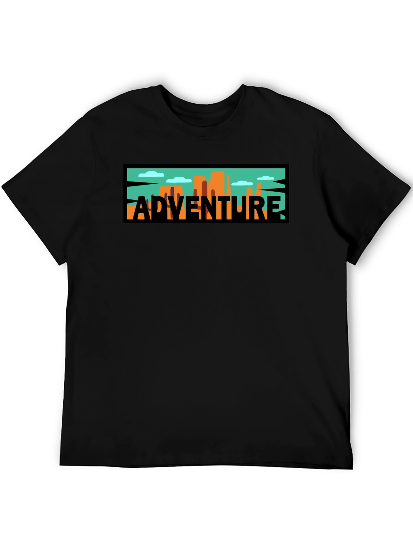 Adventure Graphic Tee - Black Cotton Blend