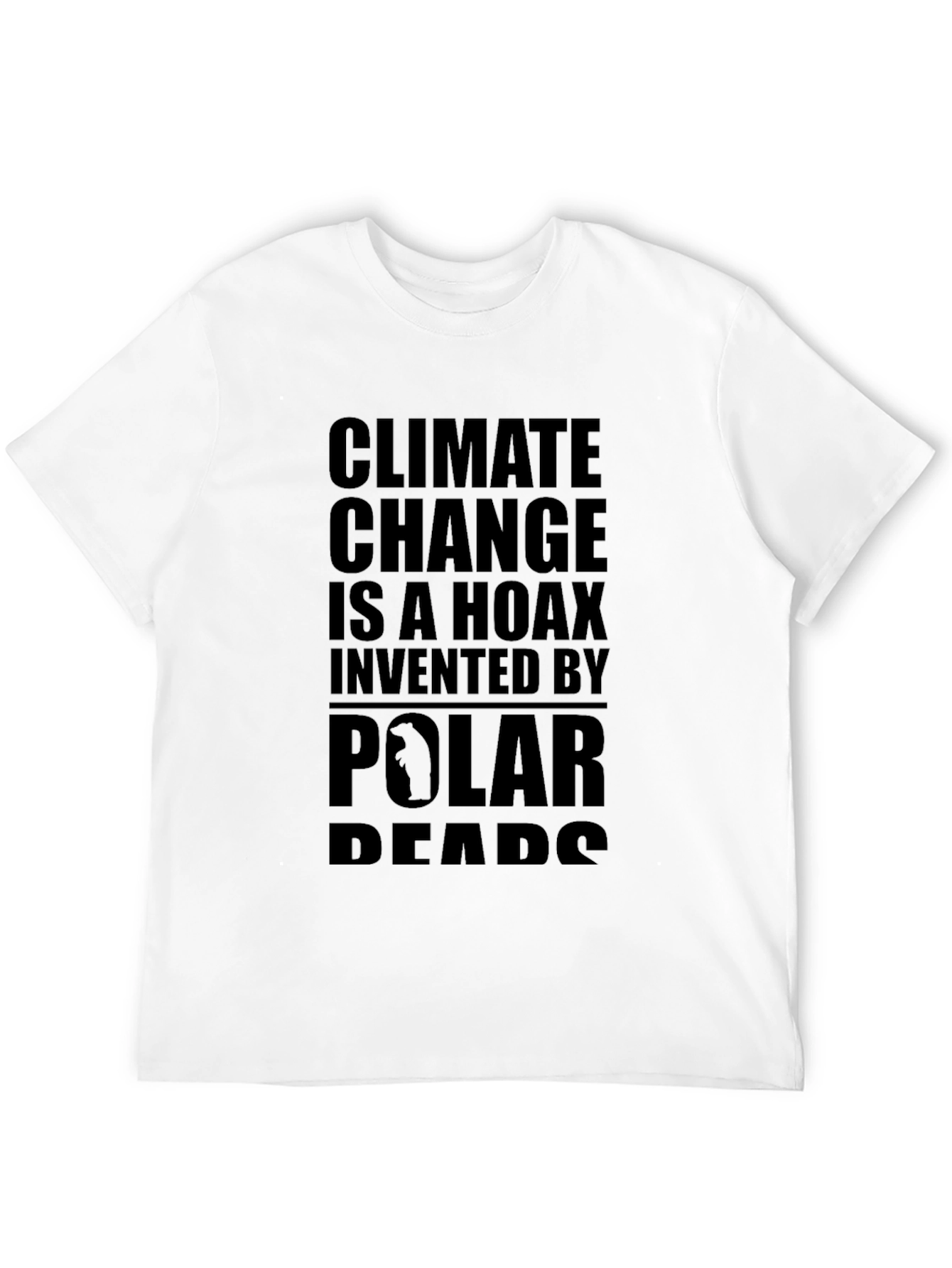 Climate Change Hoax Graphic Tee - Black Cotton T-Shirt